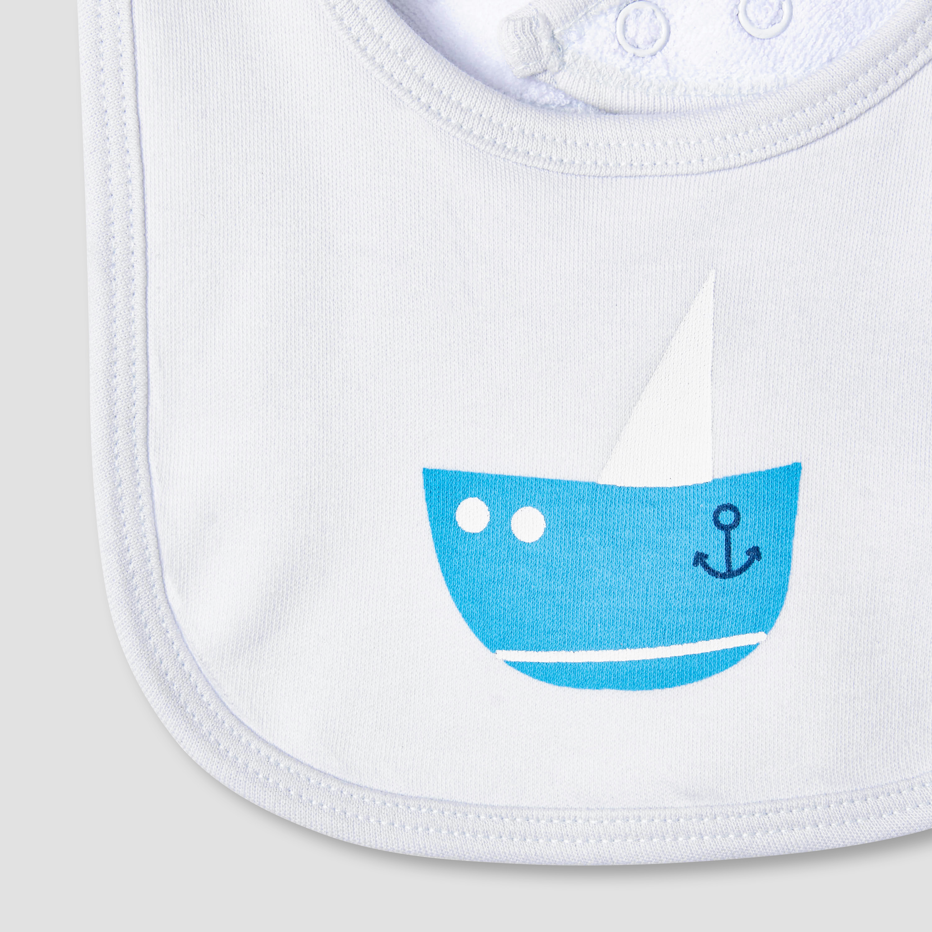 Juniors Round Neck Sleepsuit with Bib - Cotton - Long Sleeves-baby-boys-clothing-nightwear-sleepsuits-image-8