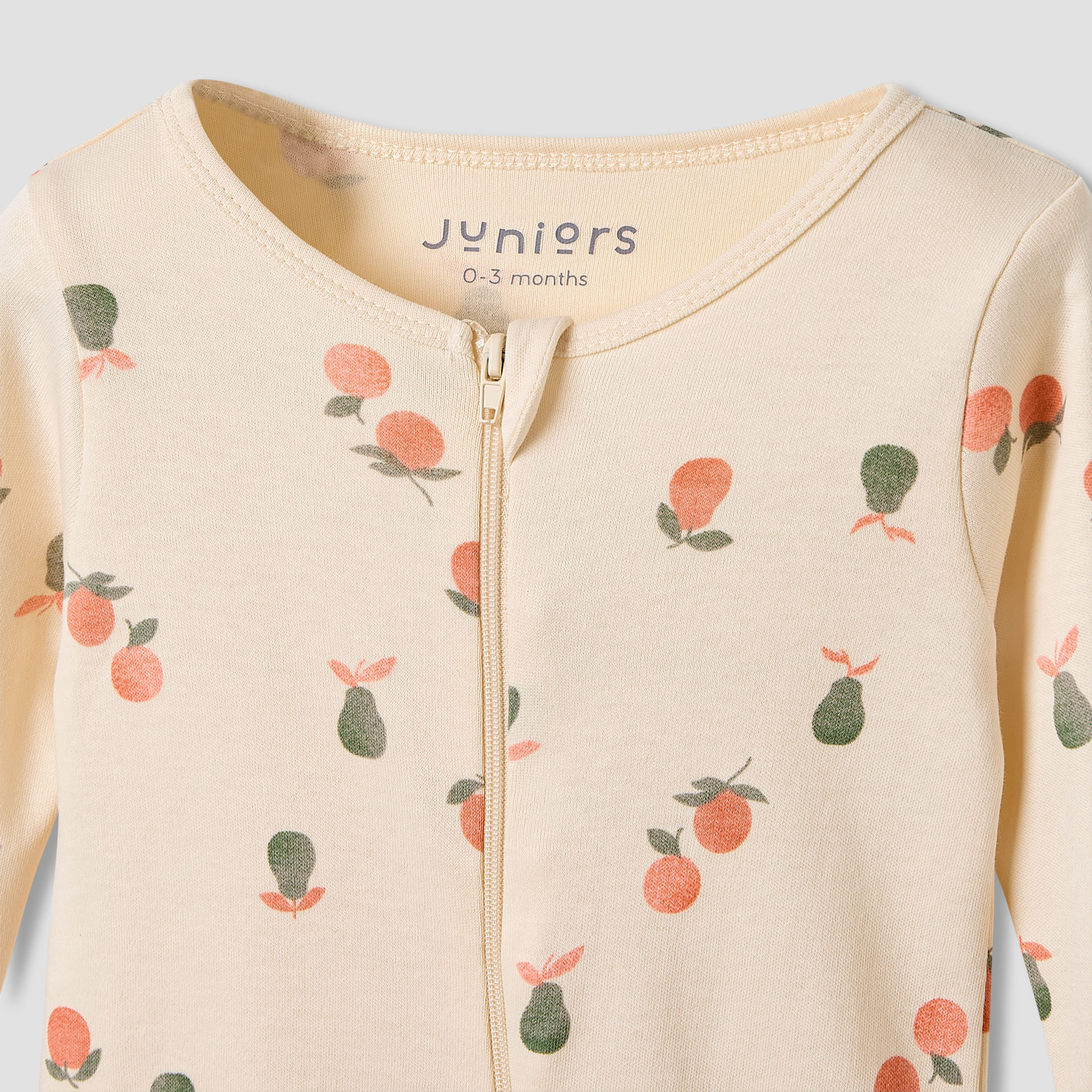 Juniors Crew Neck Sleepsuit with Bib - Cotton - Long Sleeves-baby-girls-clothing-nightwear-sleepsuits-image-4