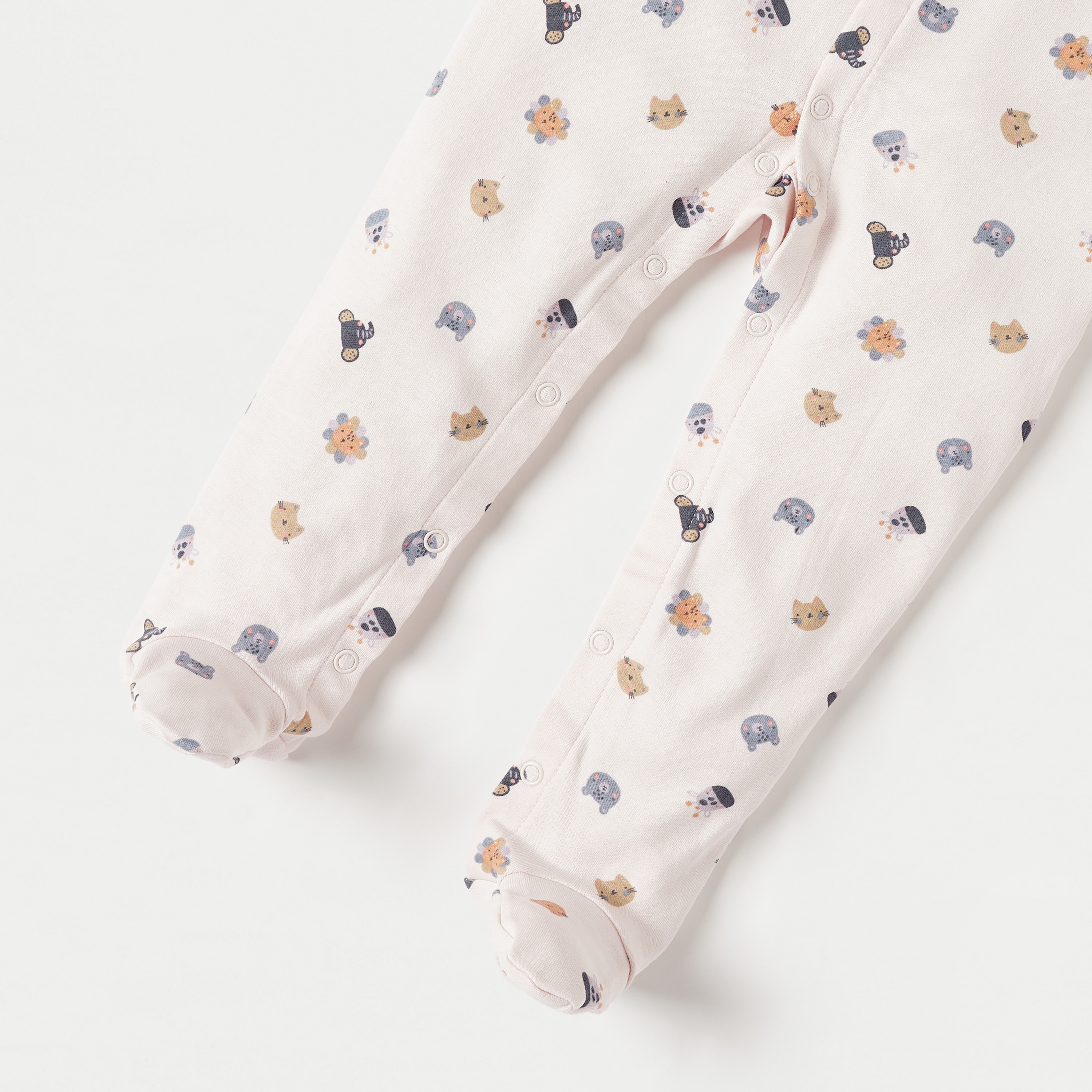 Juniors All-Over Animal Print Sleepsuit with Button Closure and Long Sleeves-baby-girls-clothing-nightwear-sleepsuits-image-4