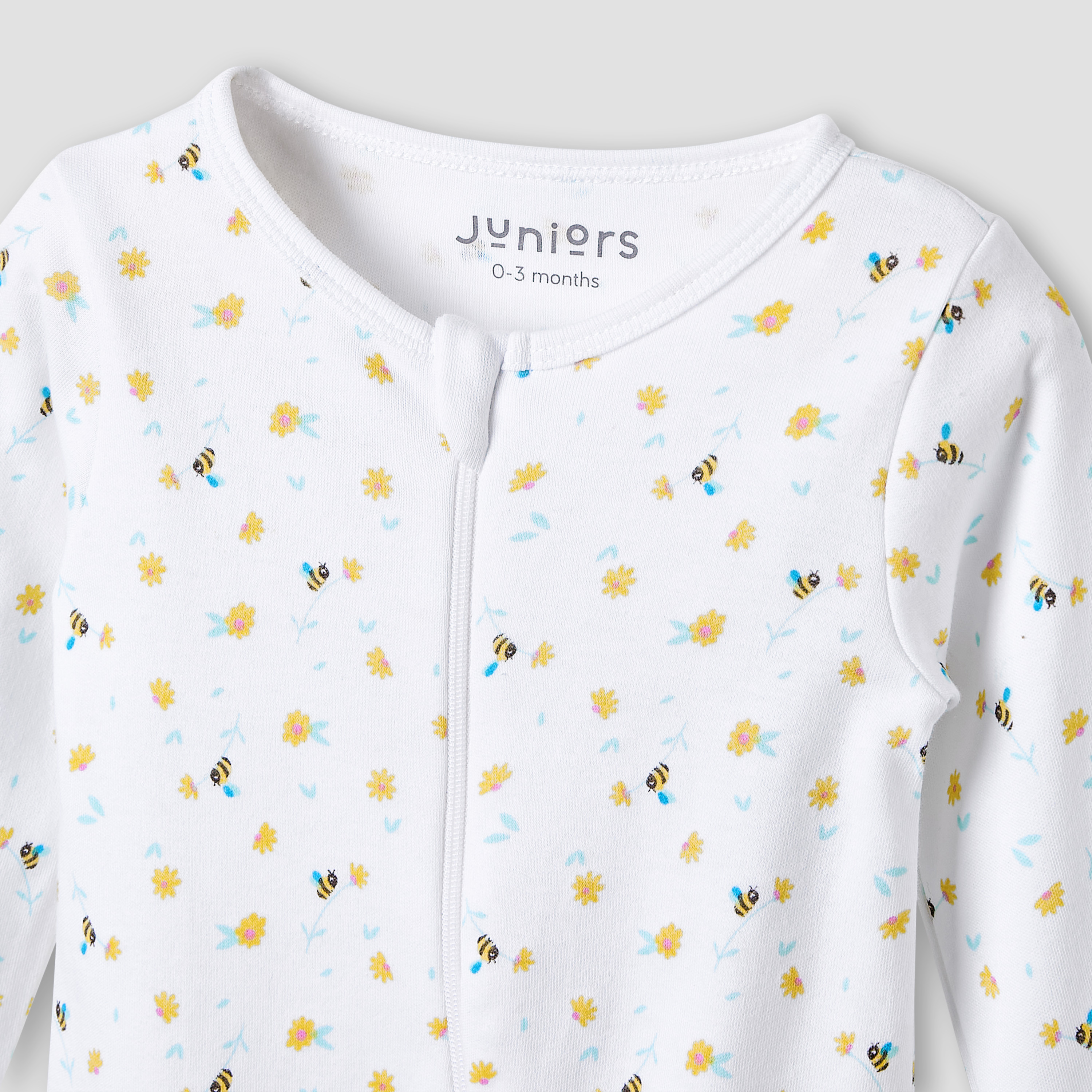 Juniors Crew Neck Sleepsuit with Bib - Cotton - Long Sleeves-baby-girls-clothing-nightwear-sleepsuits-image-4