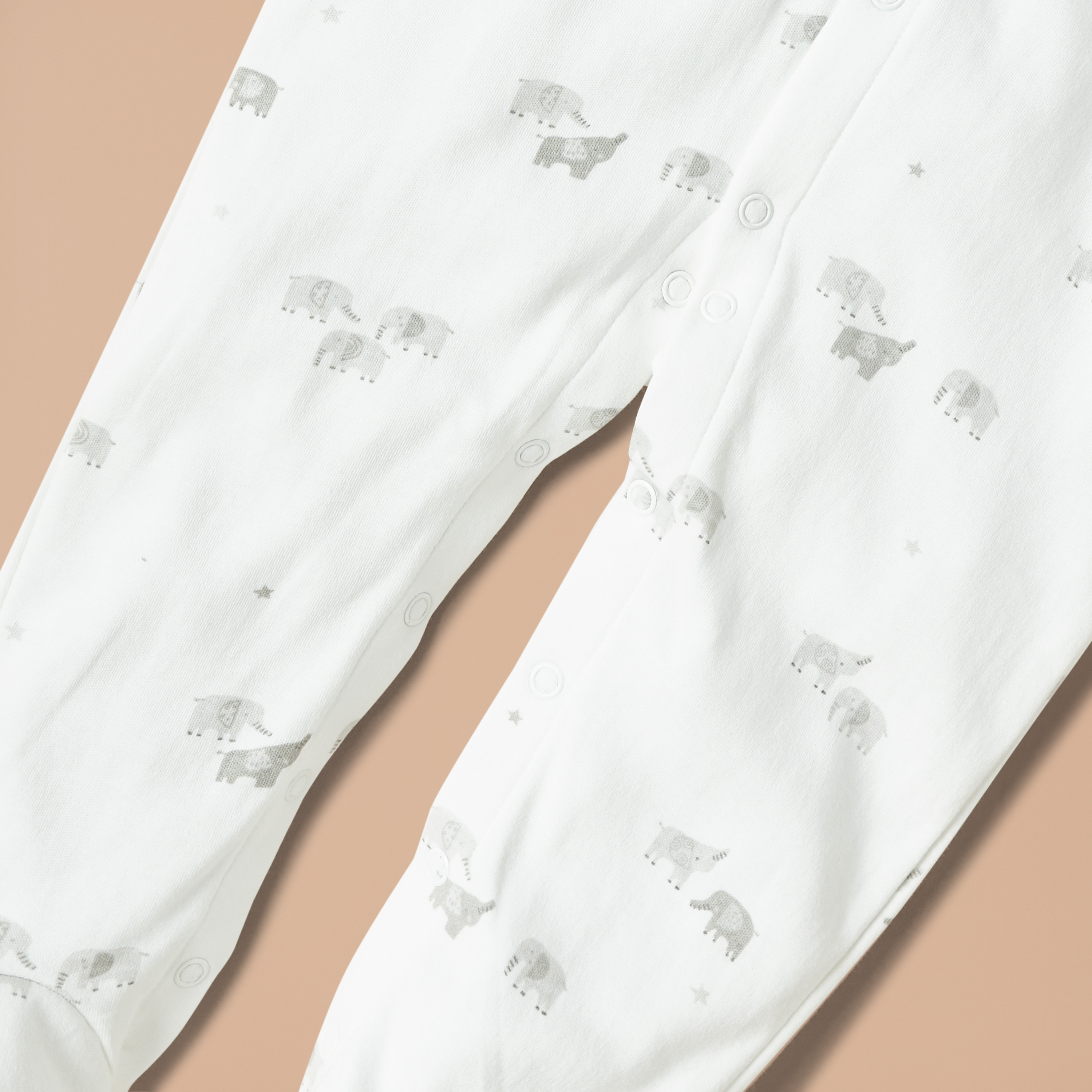 Juniors All-Over Elephant Print Closed Feet Sleepsuit with Long Sleeves-baby-boys-clothing-nightwear-sleepsuits-image-4