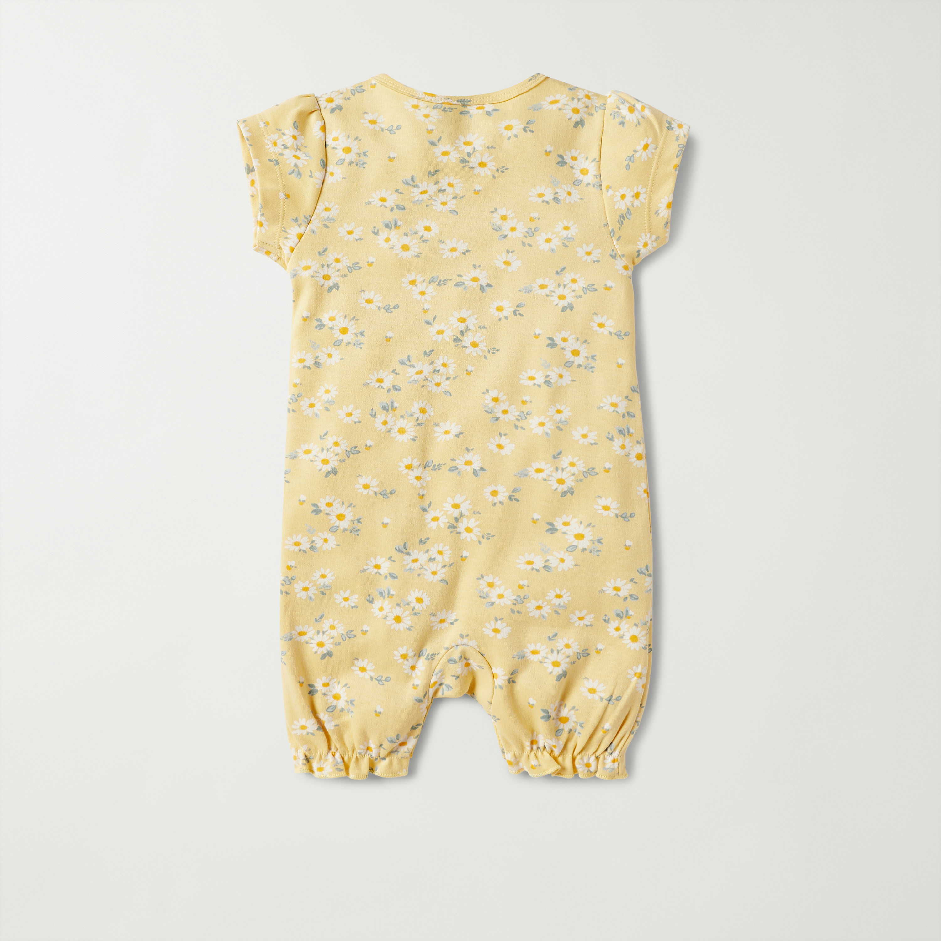 Juniors All-Over Floral Print Romper with Short Sleeves-baby-girls-clothing-rompers-image-1
