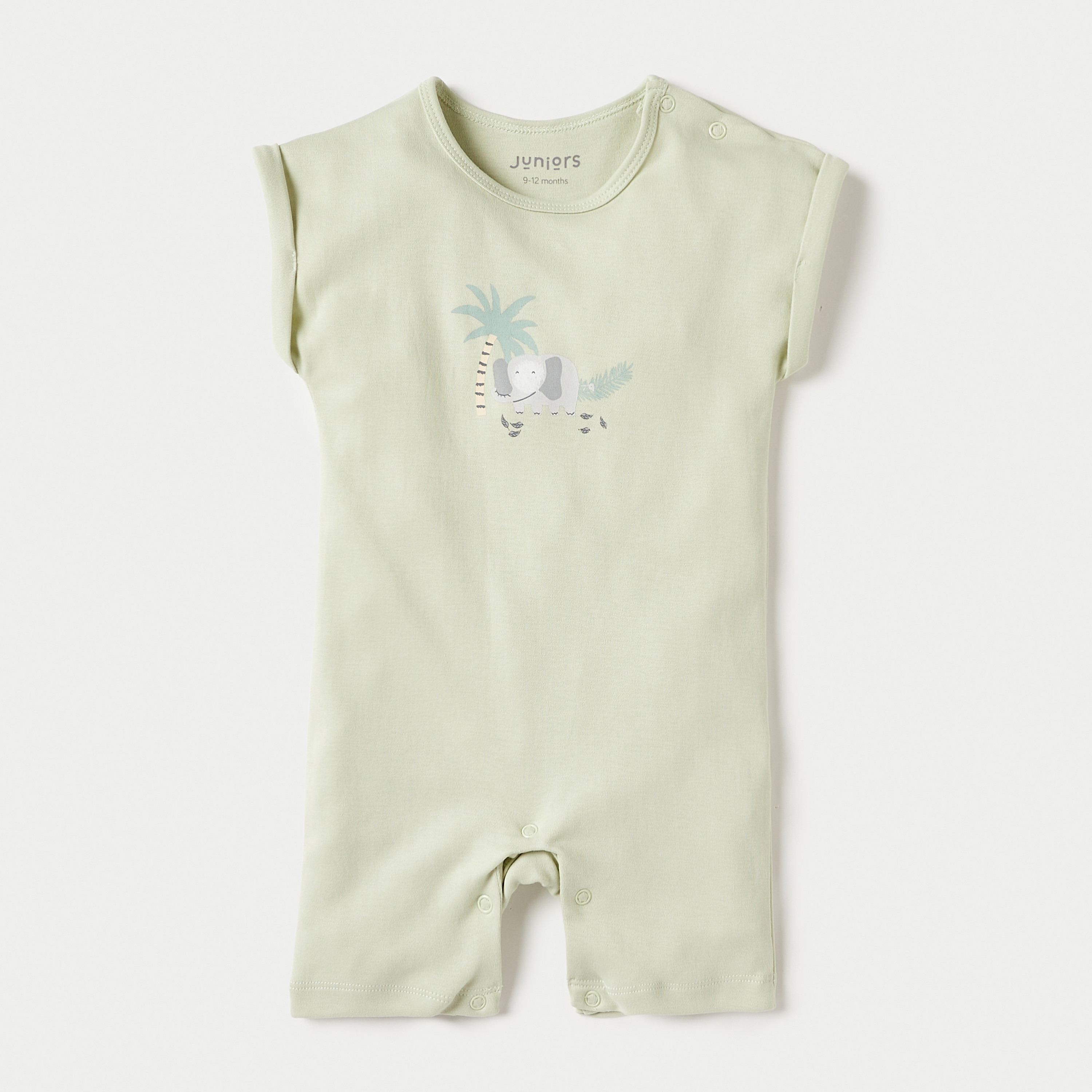 أفرول بأزرار إغلاق وطبعات فيل من جونيورز-baby-boys-clothing-rompers-image-4