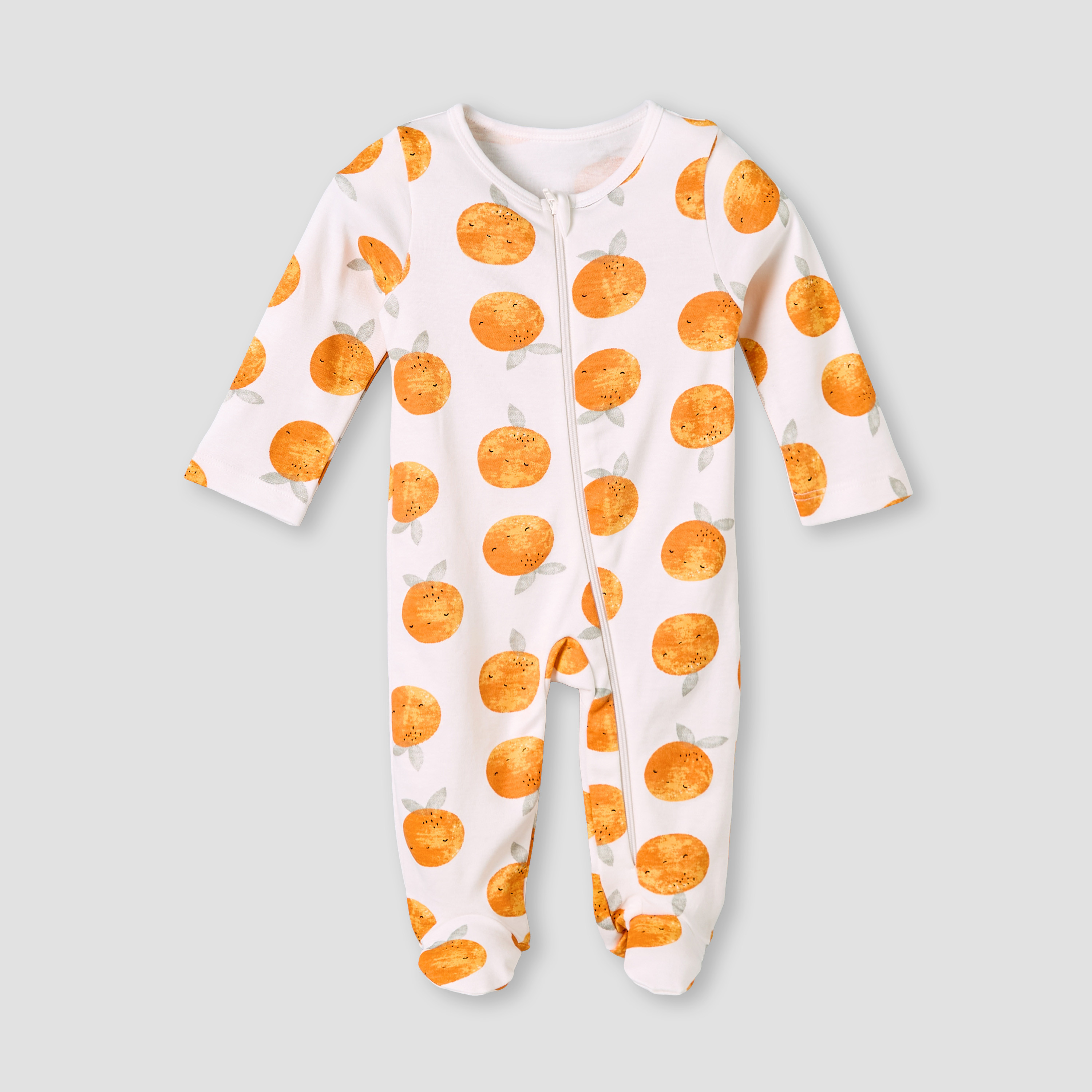 Pack of 3 Juniors Cotton Round Neck Long Sleeves Sleepsuit with Zip Closure-baby-girls-clothing-nightwear-sleepsuits-image-4