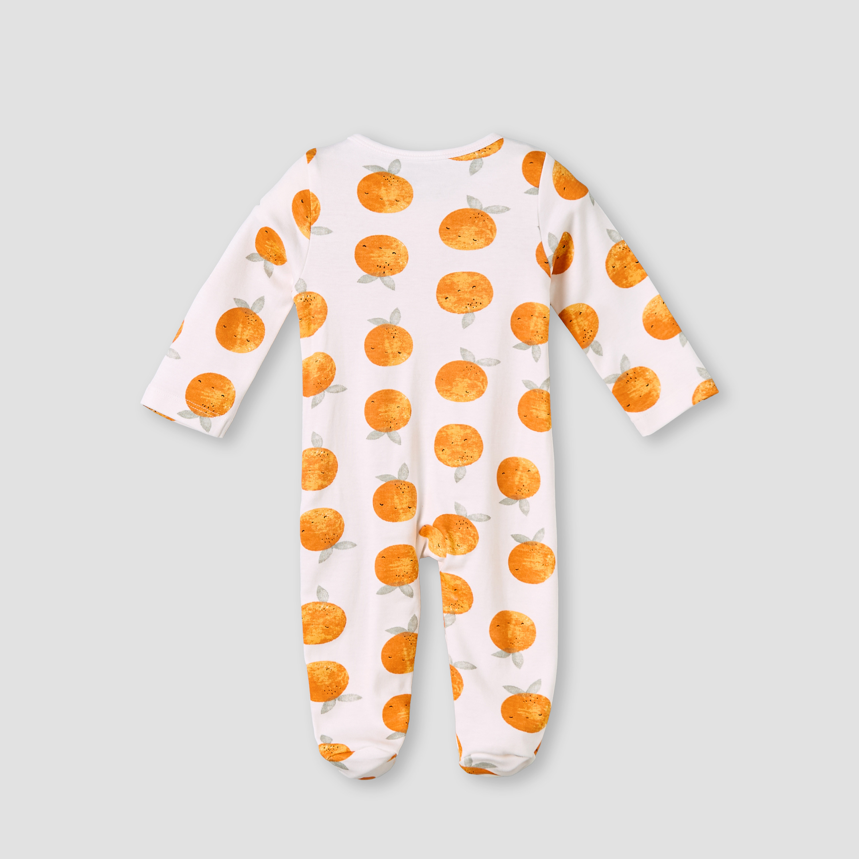 Pack of 3 Juniors Cotton Round Neck Long Sleeves Sleepsuit with Zip Closure-baby-girls-clothing-nightwear-sleepsuits-image-7
