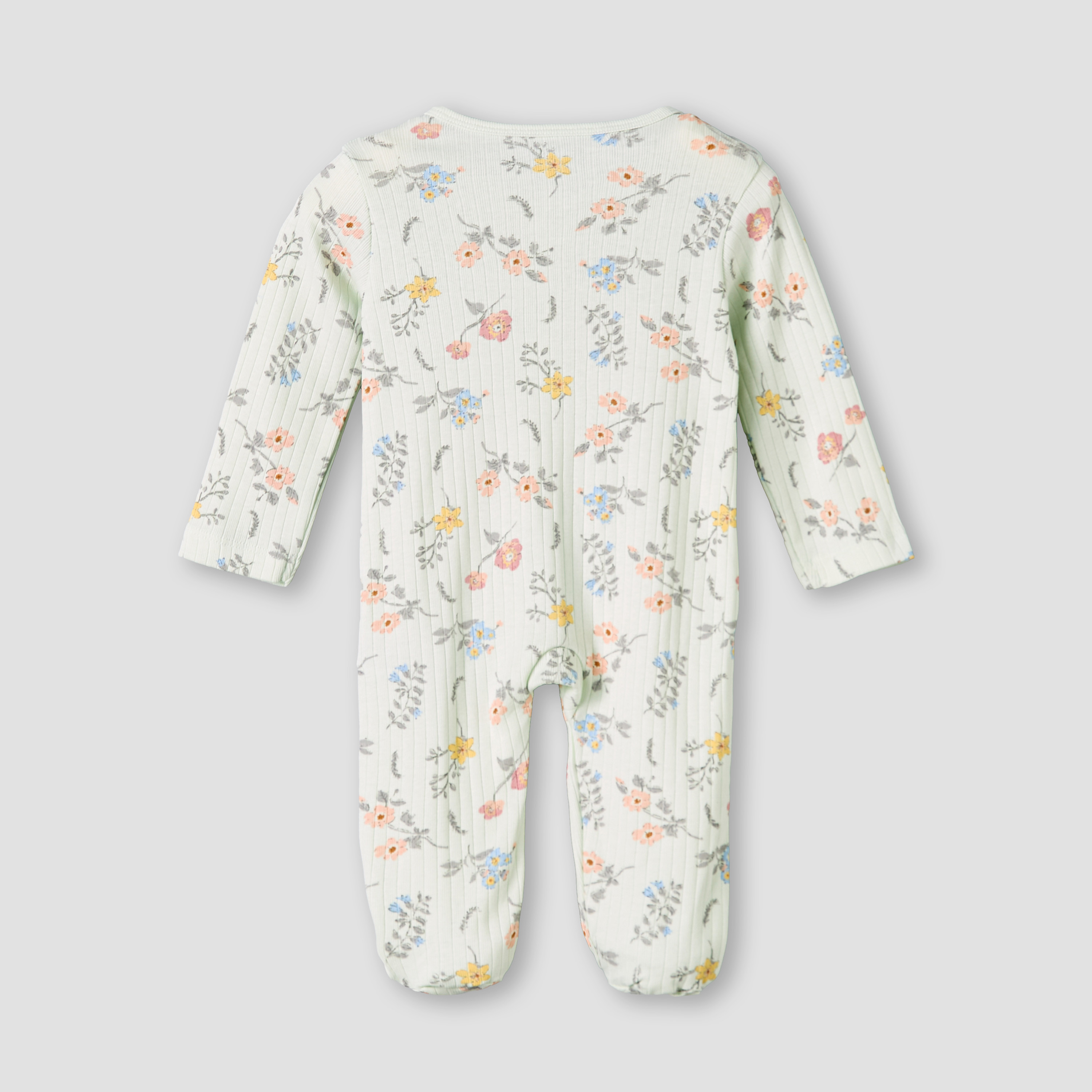 Pack of 3 Juniors Cotton Round Neck Long Sleeves Sleepsuit with Zip Closure-baby-girls-clothing-nightwear-sleepsuits-image-7