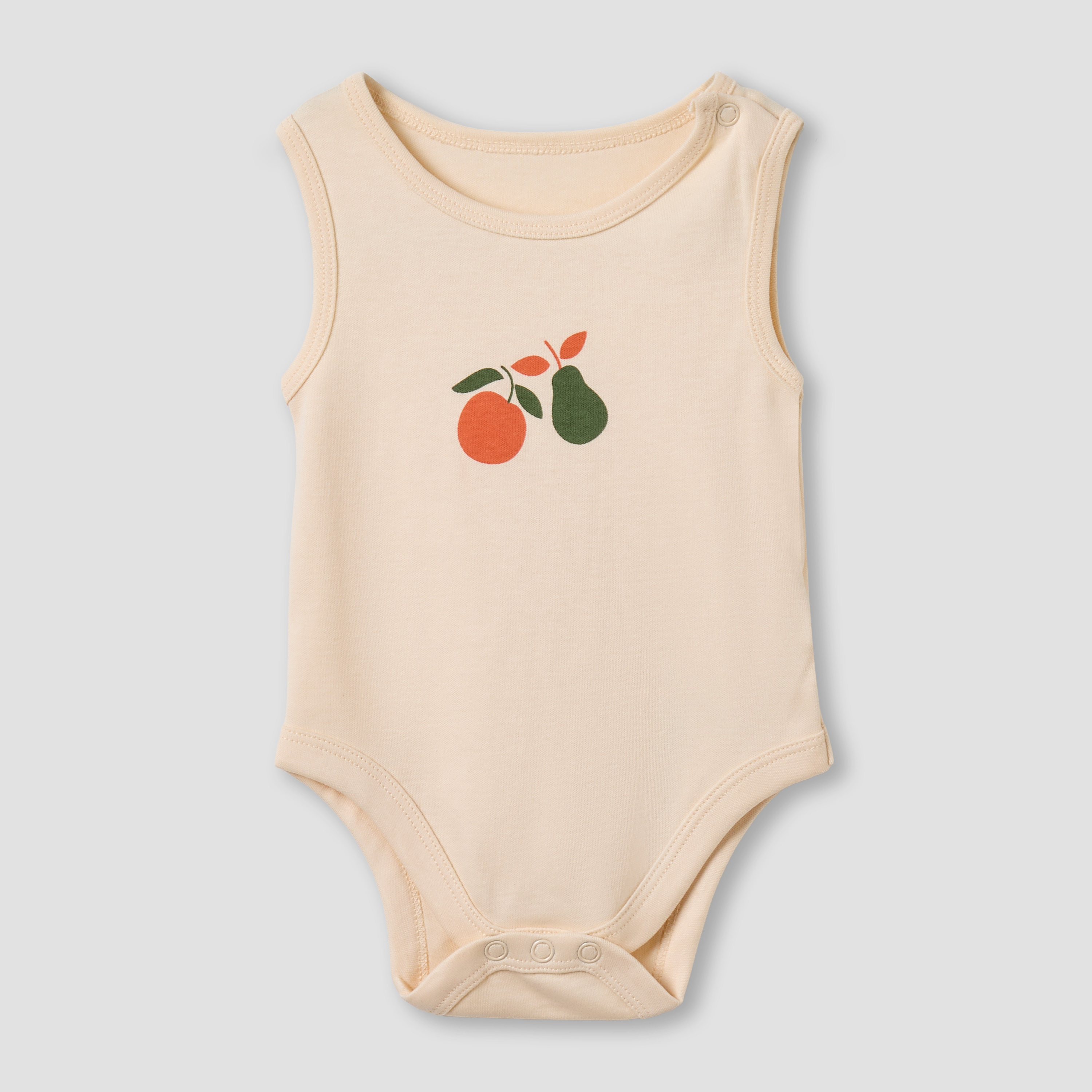 Pack of 5 Juniors Cotton Round Neck Sleeveless Bodysuit with Fruit Print-baby-girls-clothing-multipacks-image-3