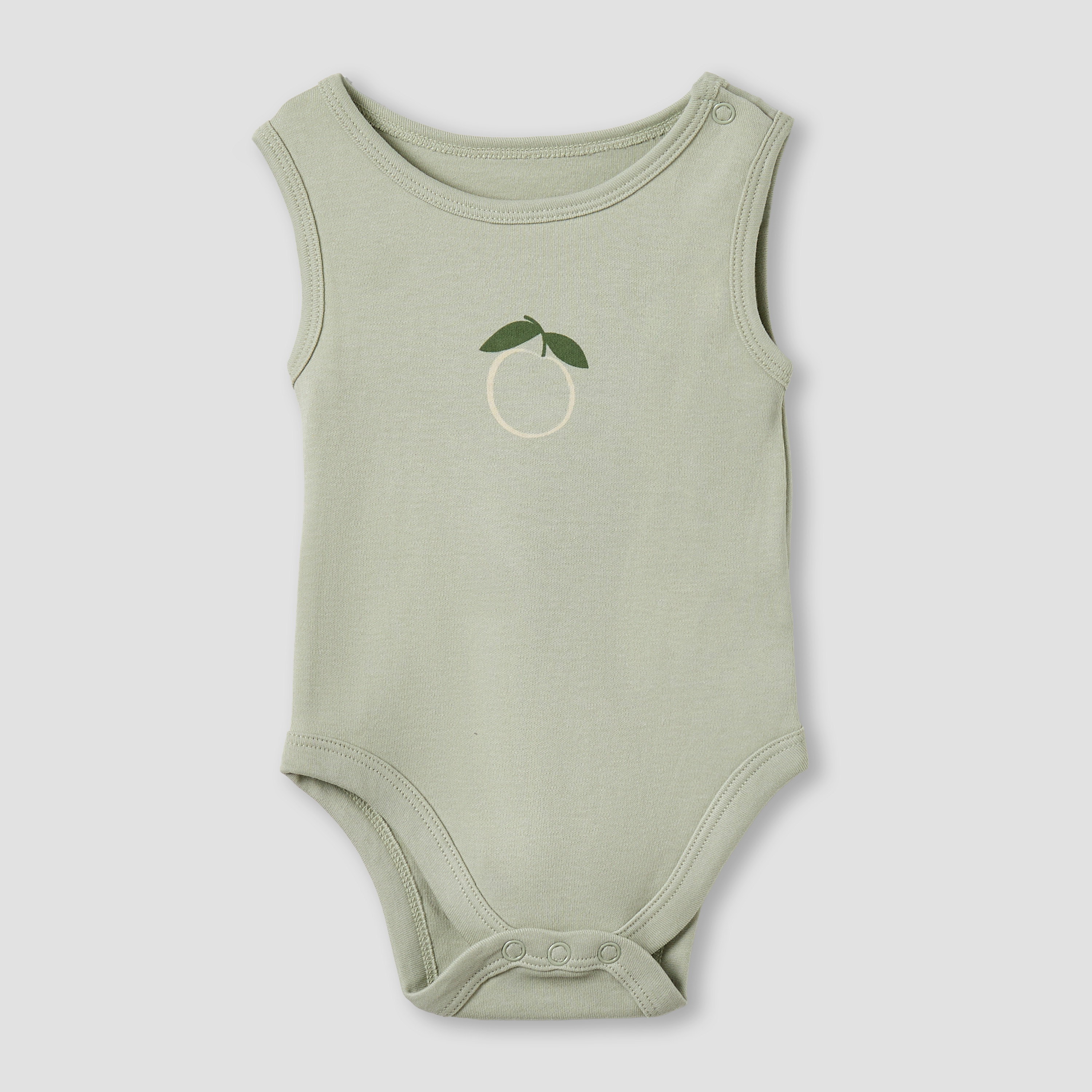 Pack of 5 Juniors Cotton Round Neck Sleeveless Bodysuit with Fruit Print-baby-girls-clothing-multipacks-image-4