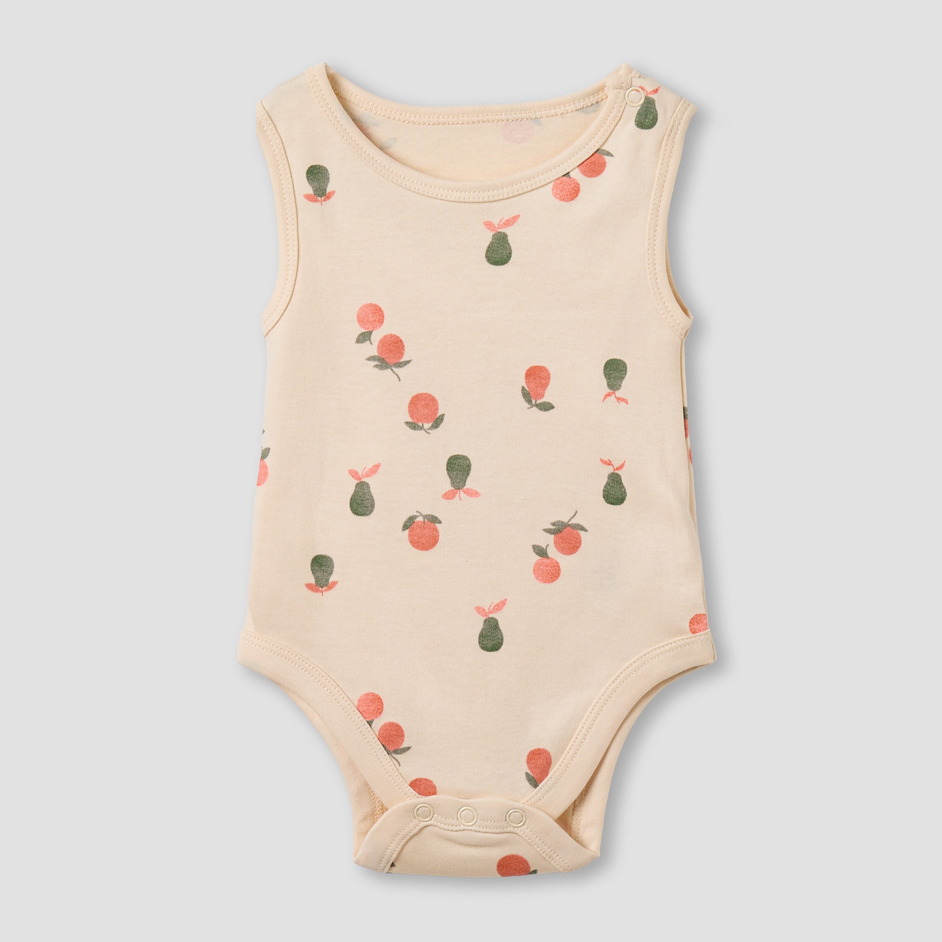 Pack of 5 Juniors Cotton Round Neck Sleeveless Bodysuit with Fruit Print-baby-girls-clothing-multipacks-image-7