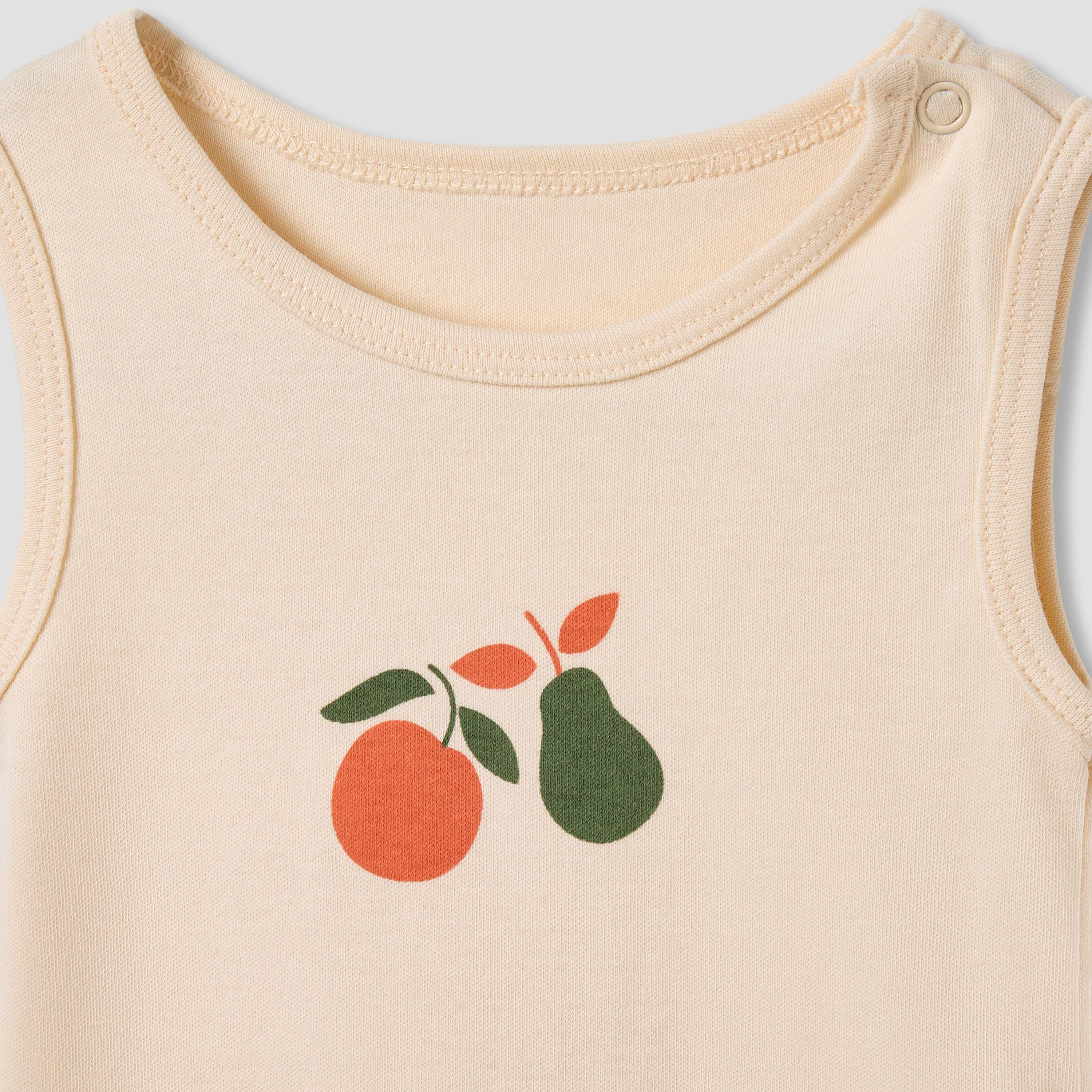 Pack of 5 Juniors Cotton Round Neck Sleeveless Bodysuit with Fruit Print-baby-girls-clothing-multipacks-image-8
