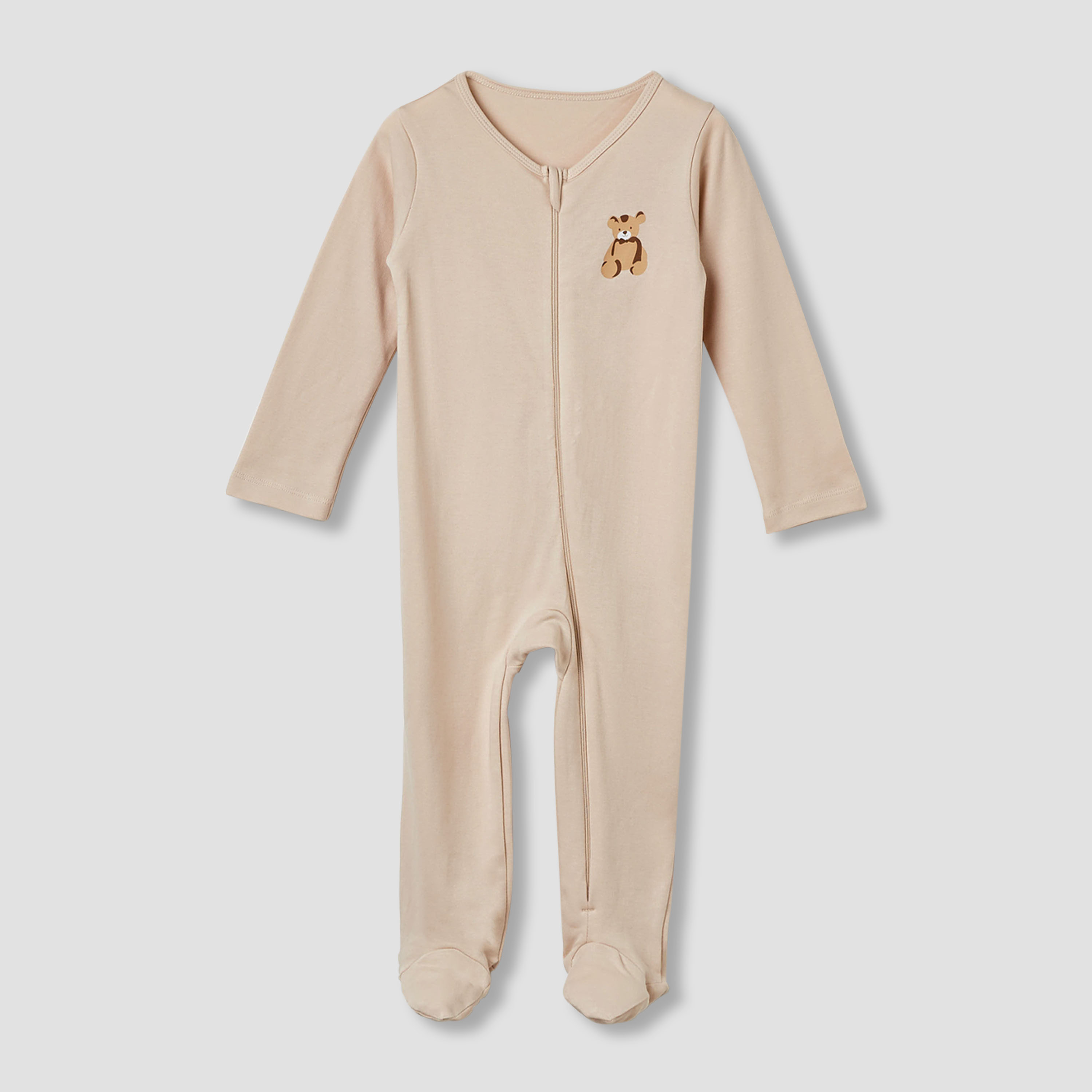 Juniors Assorted Sleepsuit with Long Sleeves and Zip Closure - Set of 5-baby-boys-clothing-nightwear-sleepsuits-image-2