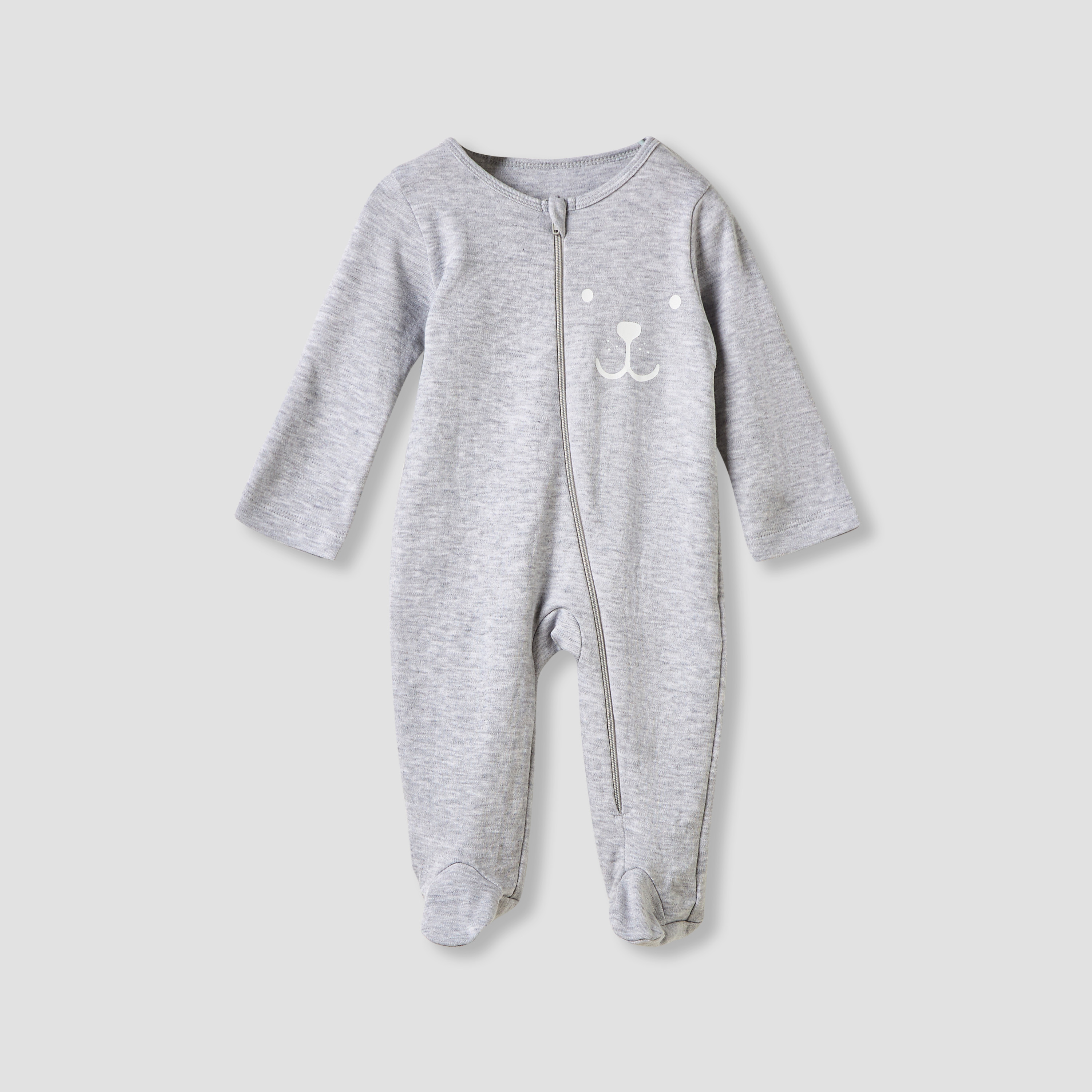 Juniors Assorted Sleepsuit with Long Sleeves and Zip Closure - Set of 5-baby-boys-clothing-nightwear-sleepsuits-image-3