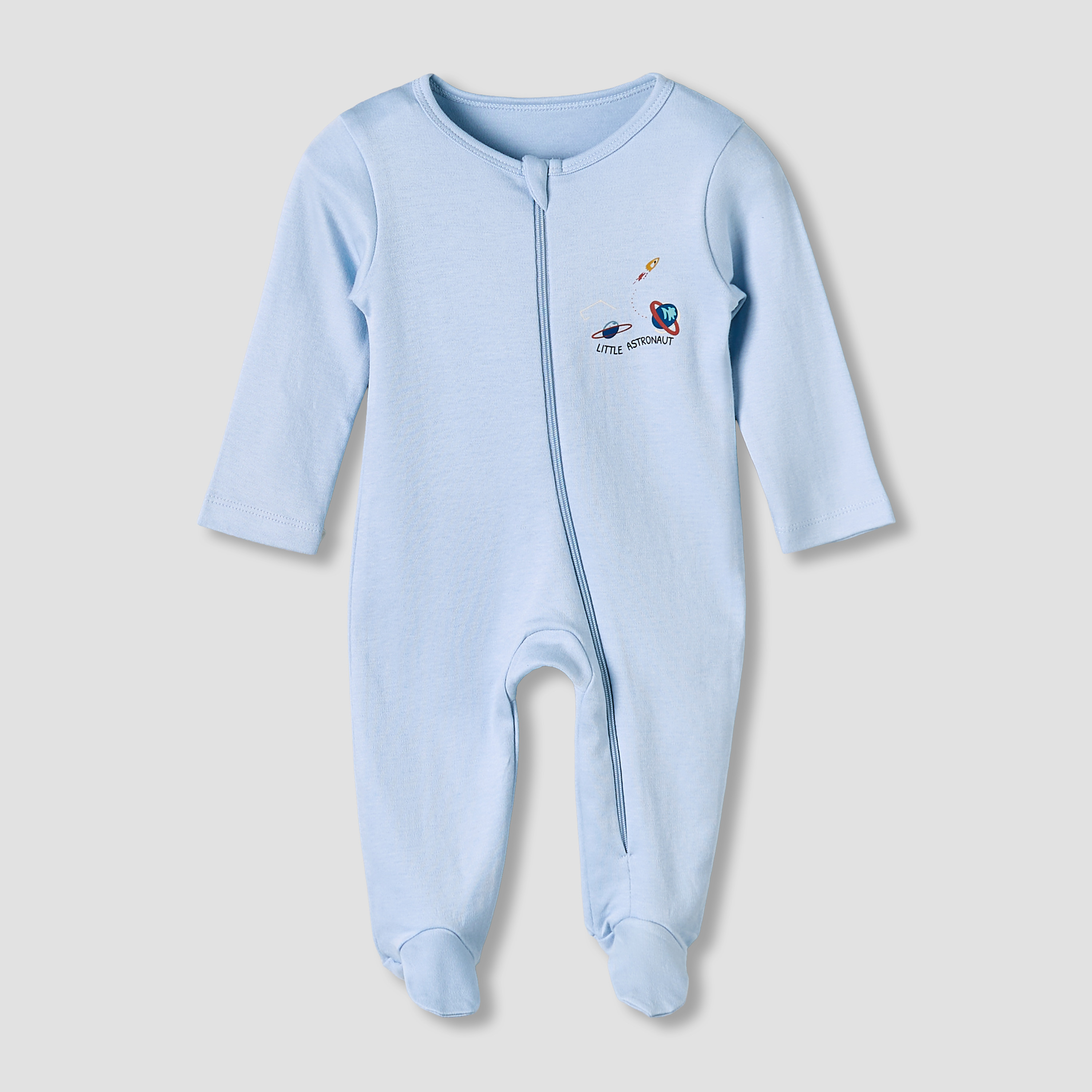 Pack of 3 Juniors Cotton Long Sleeve Sleepsuit with Space Print-promo_babyshop_Buy2for115_KSA130126-image-2