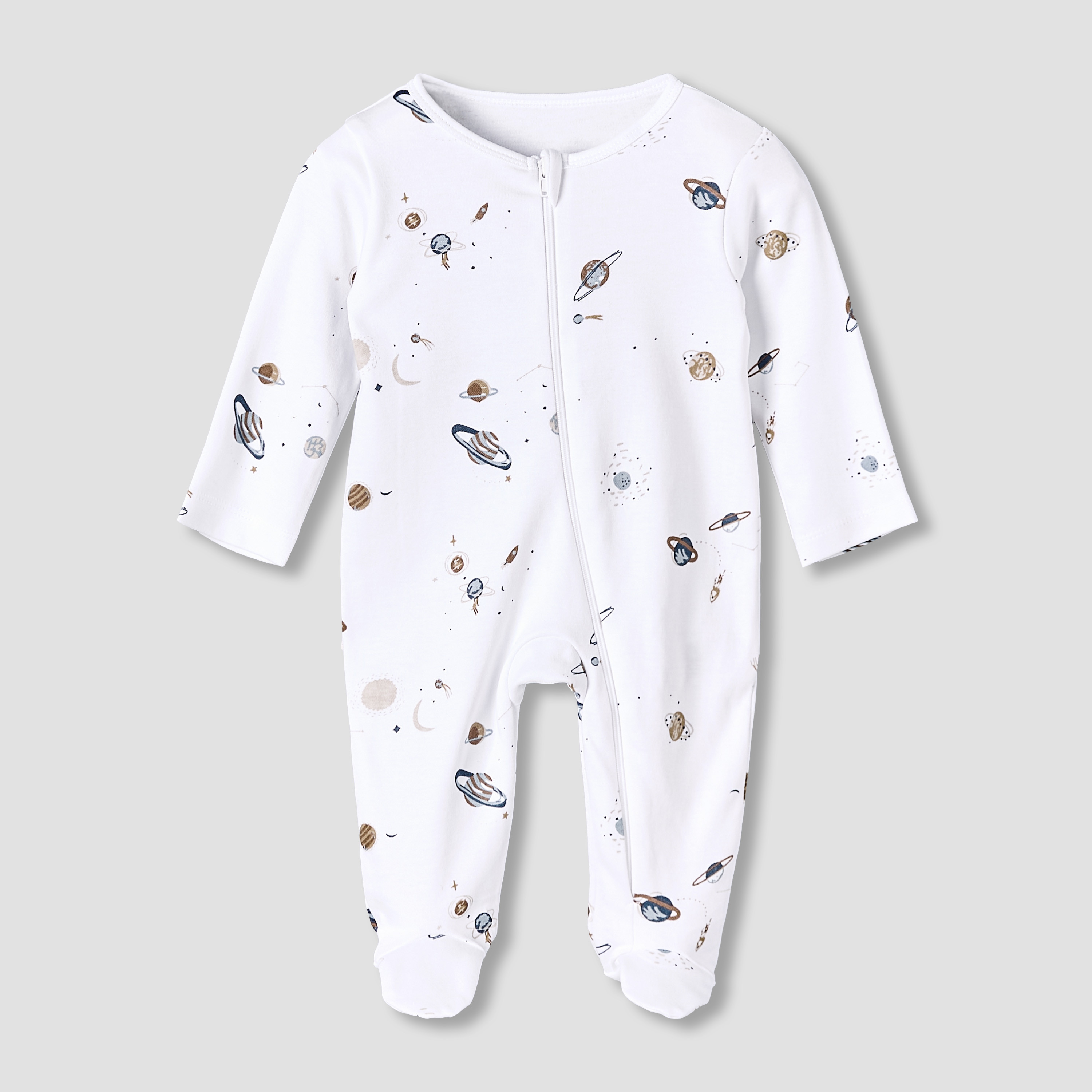Pack of 3 Juniors Cotton Long Sleeve Sleepsuit with Space Print-promo_babyshop_Buy2for115_KSA130126-image-4