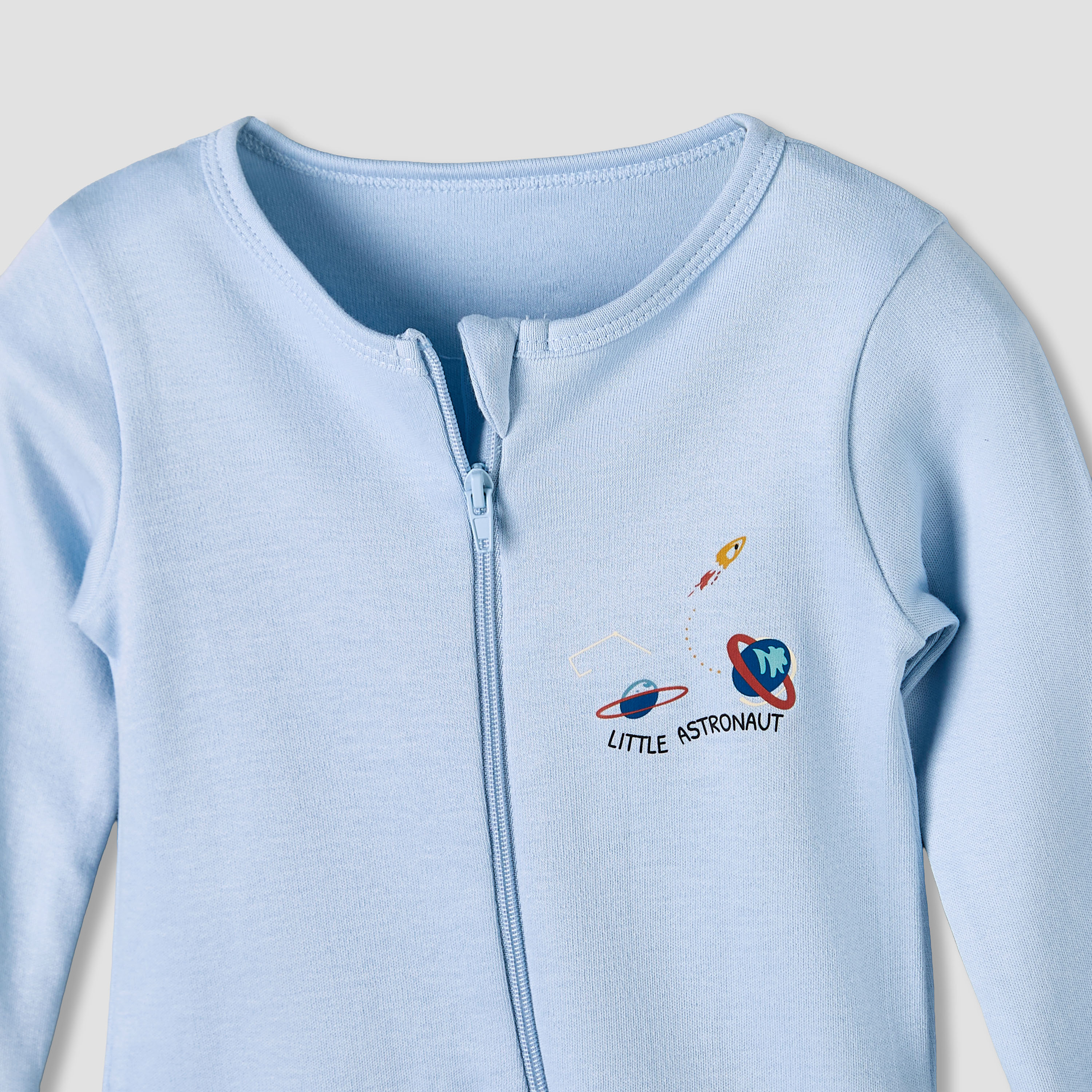 Pack of 3 Juniors Cotton Long Sleeve Sleepsuit with Space Print-promo_babyshop_Buy2for115_KSA130126-image-5