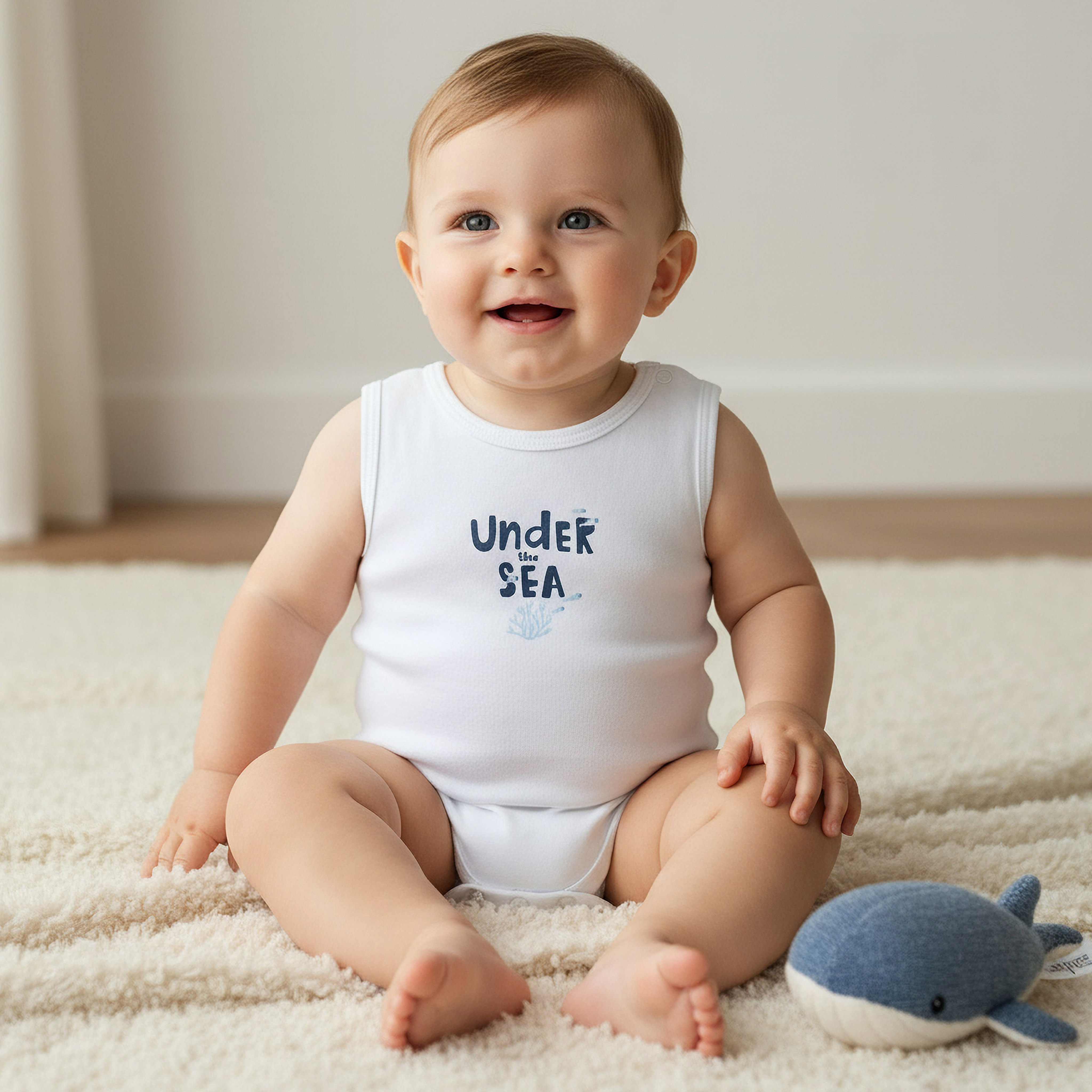 بودي سوت قطن دون أكمام بياقة مستديرة وبطبعات من جونيورز - طقم من 5 قطع-baby-boys-clothing-multipacks-image-2