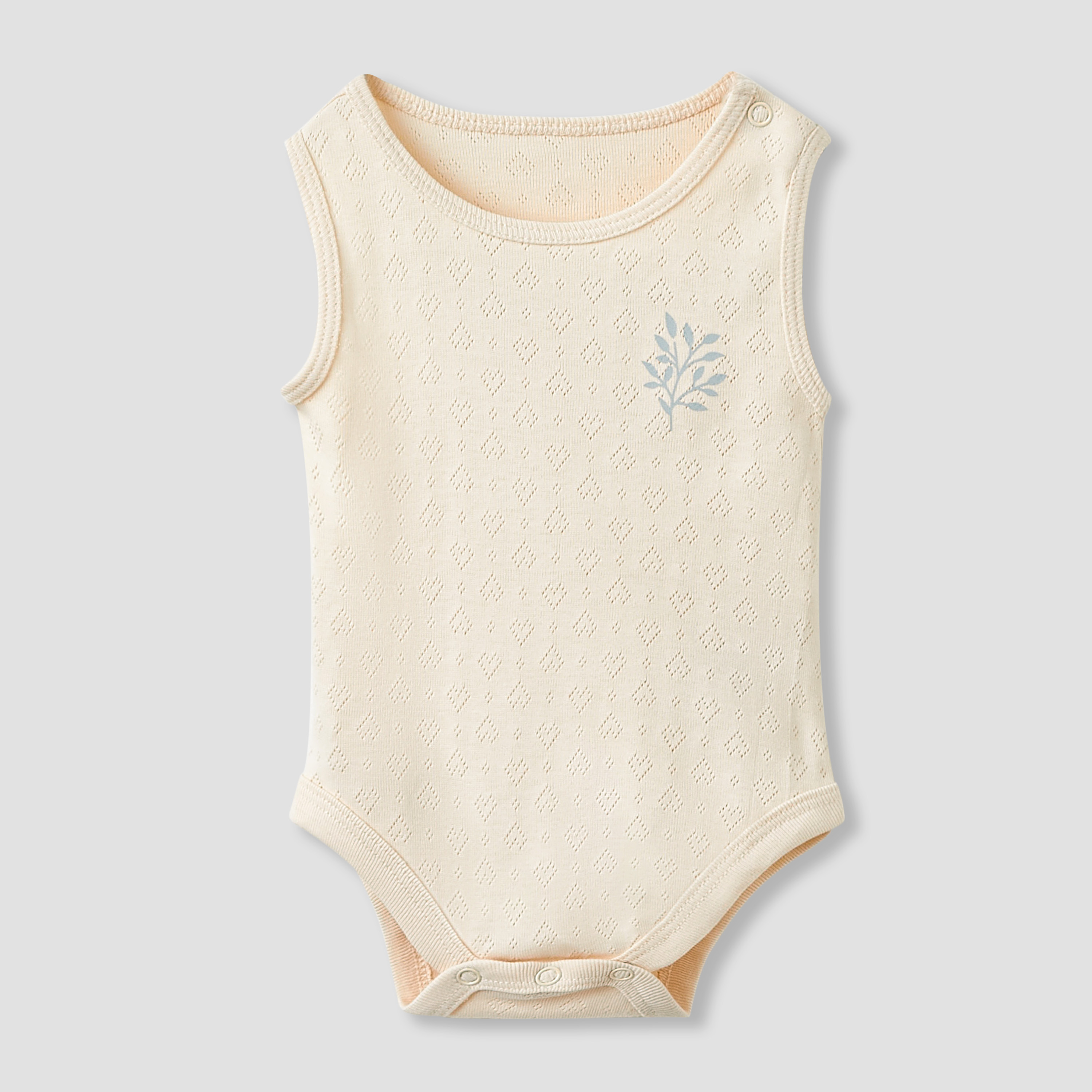 Juniors Round Neck Bodysuit with Snap Button Closure - Cotton - Sleeveless  - Set of 5-baby-girls-clothing-bodysuits-image-2