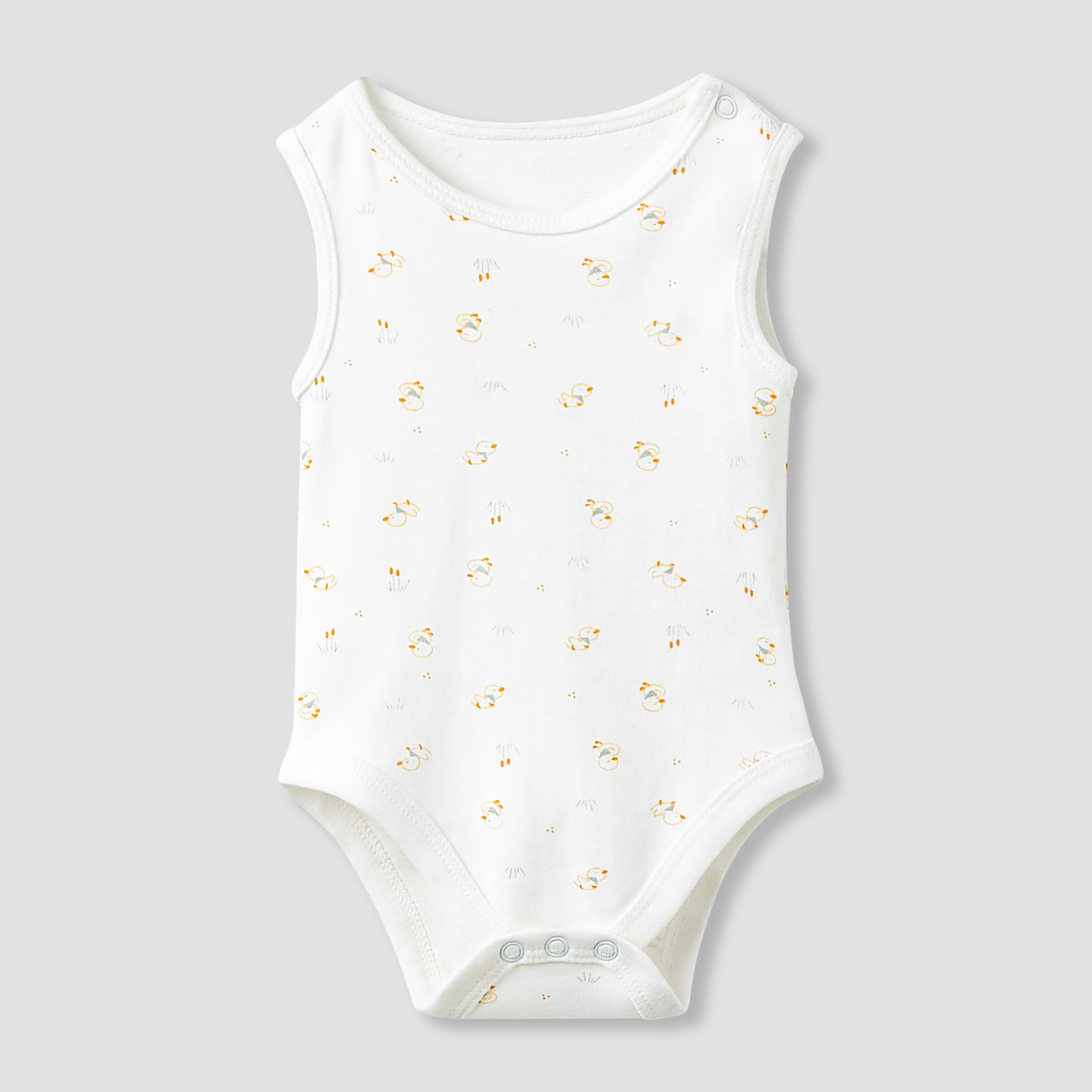 Juniors Round Neck Bodysuit with Snap Button Closure - Cotton - Sleeveless  - Set of 5-baby-girls-clothing-bodysuits-image-5