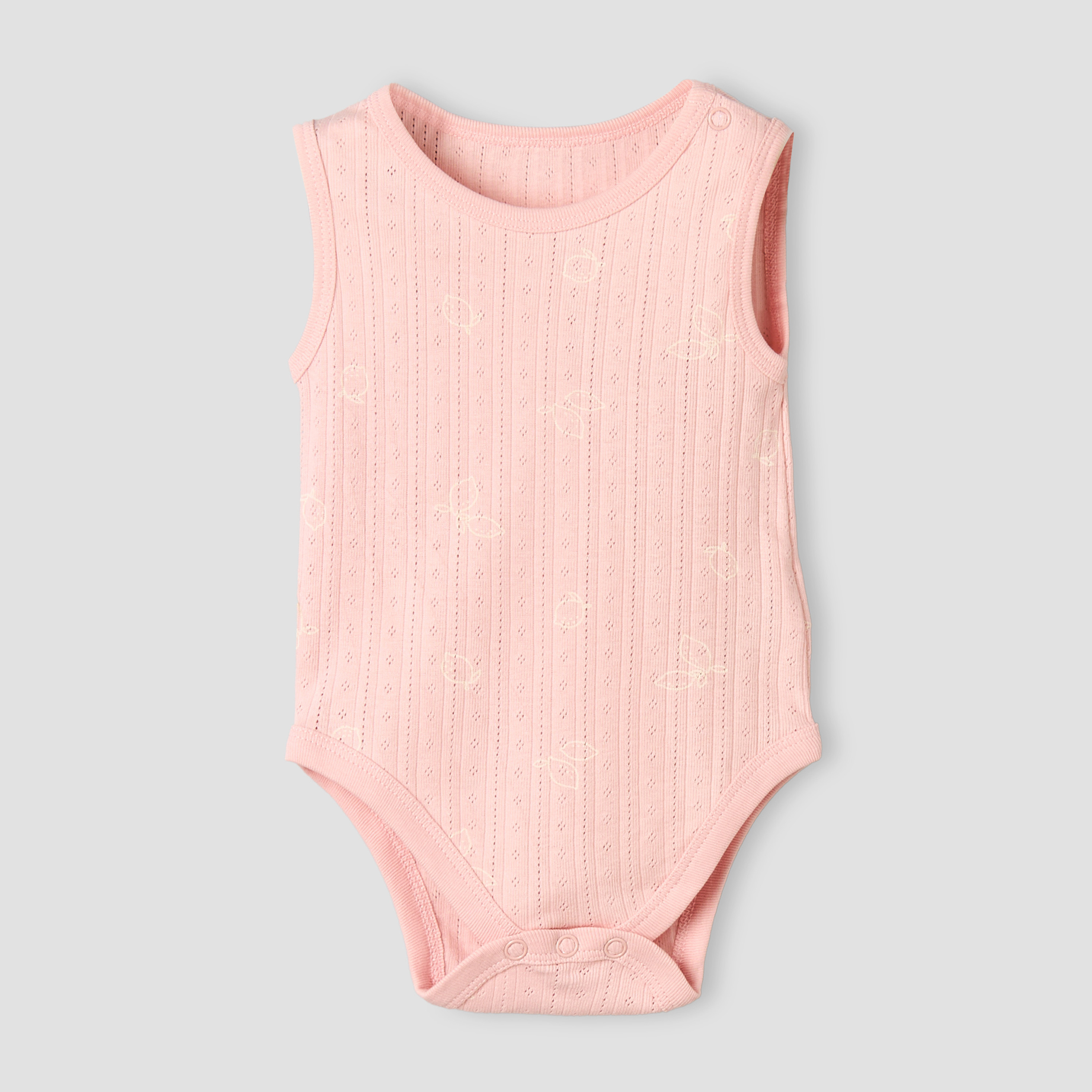 Pack of 5 Juniors Cotton Sleeveless Bodysuit with Fun Print-baby-girls-clothing-bodysuits-image-2