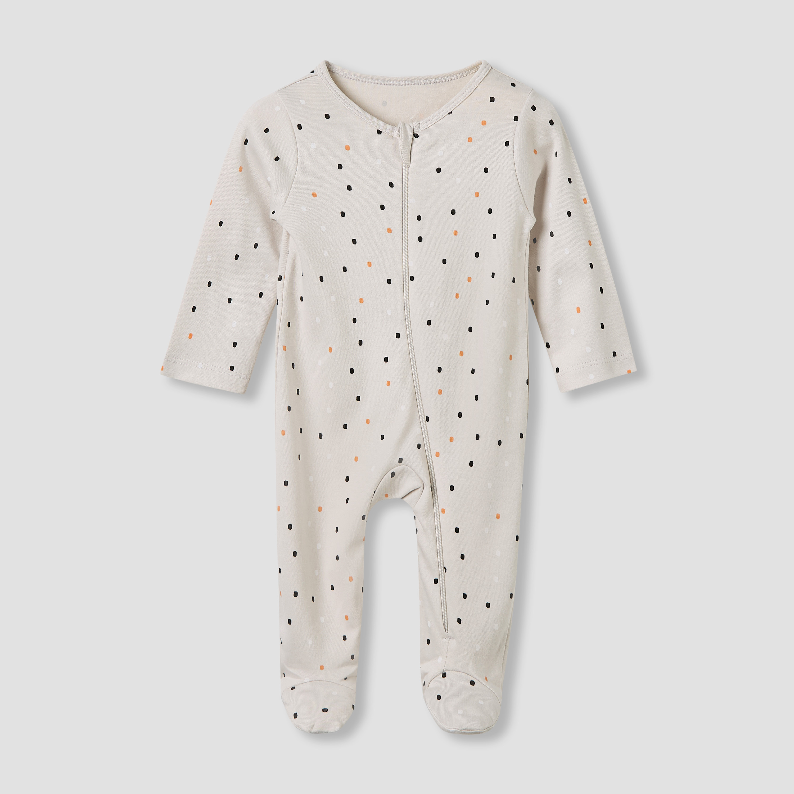 Juniors Crew Neck Sleepsuit with Print - Cotton - Long Sleeves - Set of 3-baby-girls-clothing-nightwear-sleepsuits-image-3