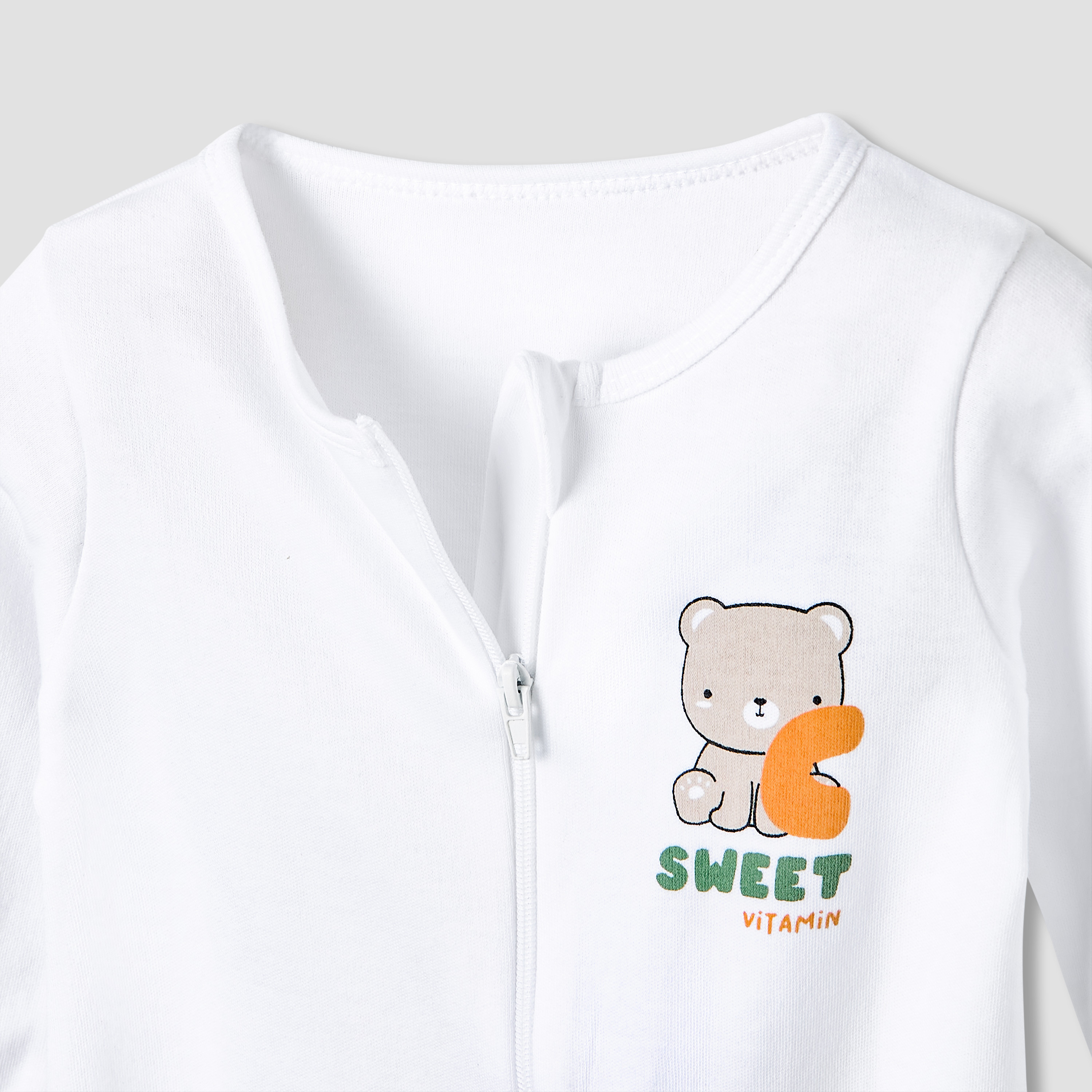 Juniors Crew Neck Sleepsuit with Print - Cotton - Long Sleeves - Set of 3-baby-girls-clothing-nightwear-sleepsuits-image-5