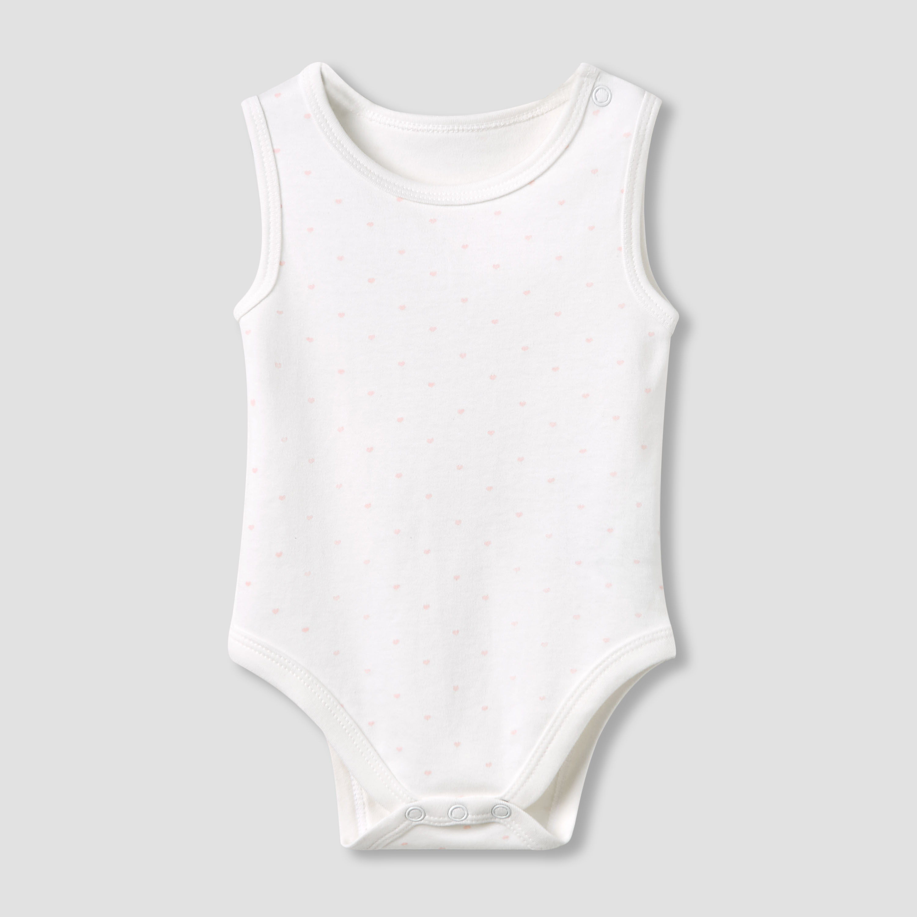 Juniors Round Neck Bodysuit with Snap Button Closure - Cotton - Sleeveless  - Set of 5-promo_babyshop_Buy2for115_UAE130126-image-5
