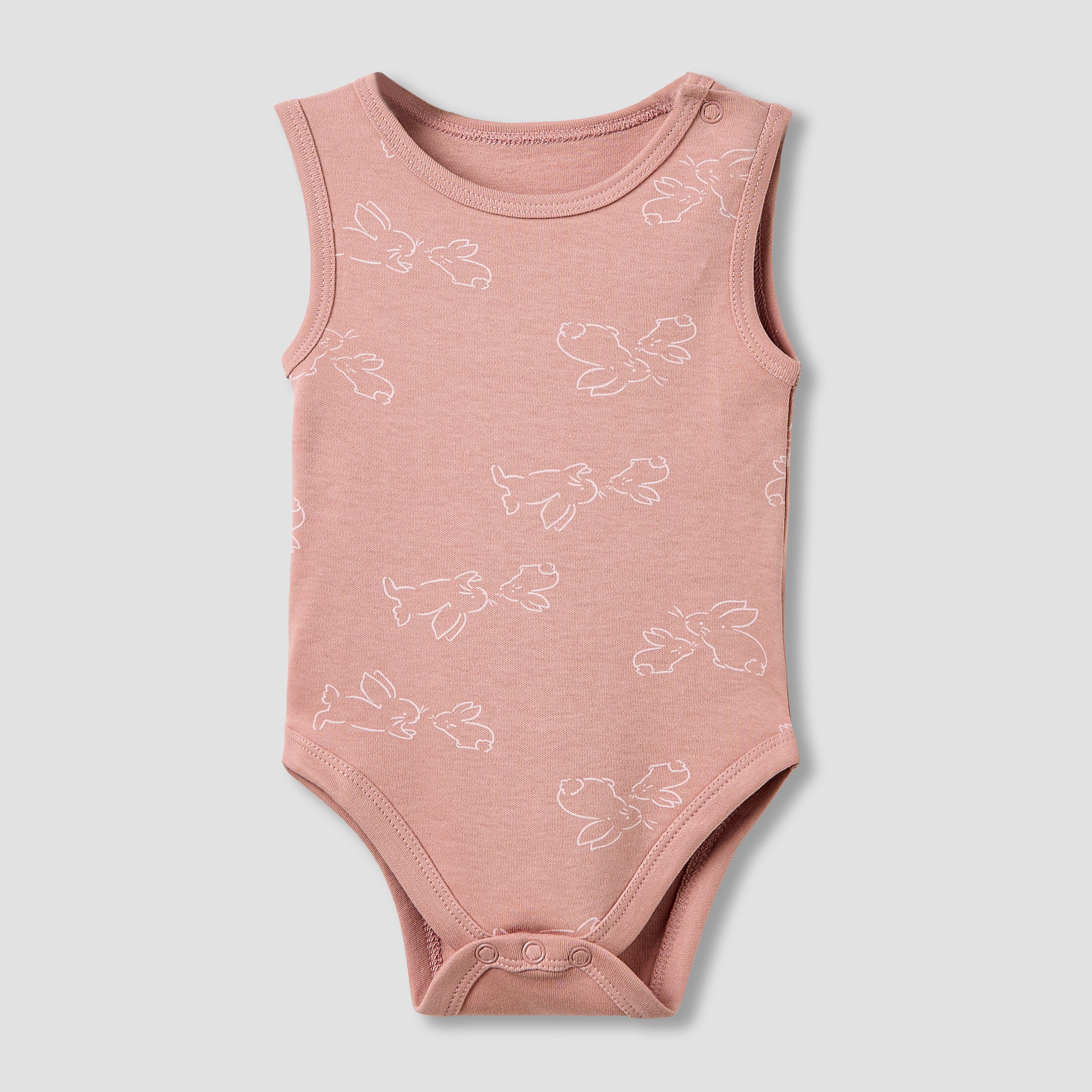 Juniors Round Neck Bodysuit with Snap Button Closure - Cotton - Sleeveless  - Set of 5-promo_babyshop_Buy2for115_UAE130126-image-6