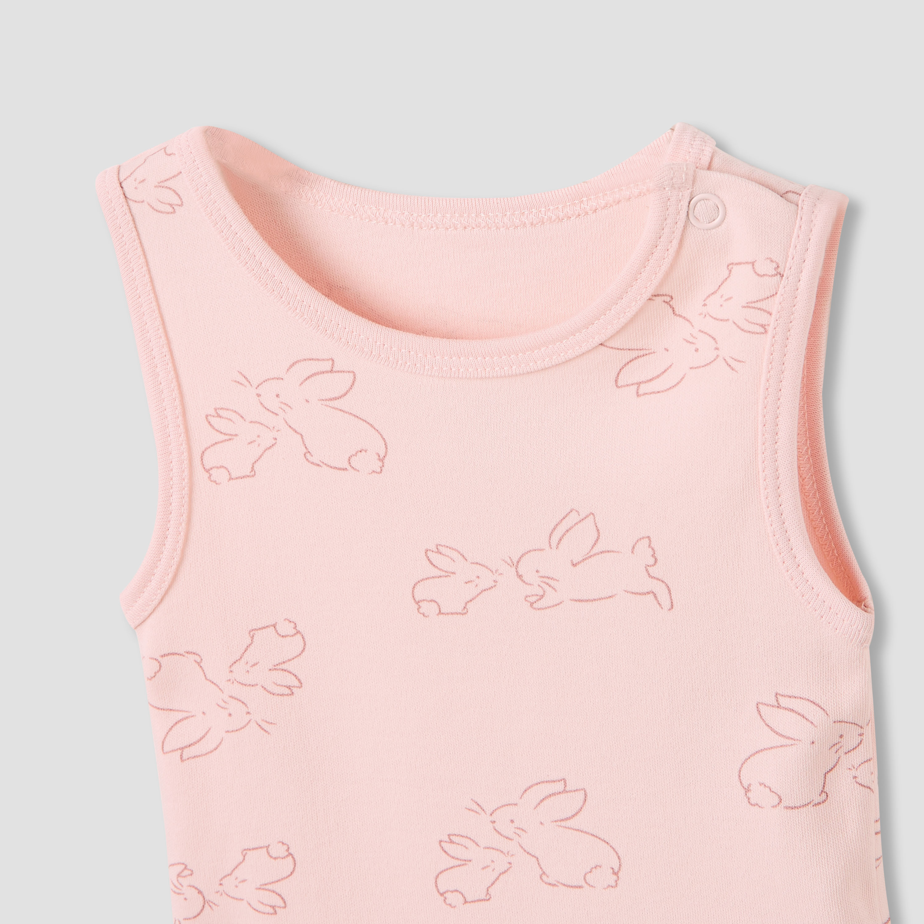 Juniors Round Neck Bodysuit with Snap Button Closure - Cotton - Sleeveless  - Set of 5-promo_babyshop_Buy2for115_UAE130126-image-7