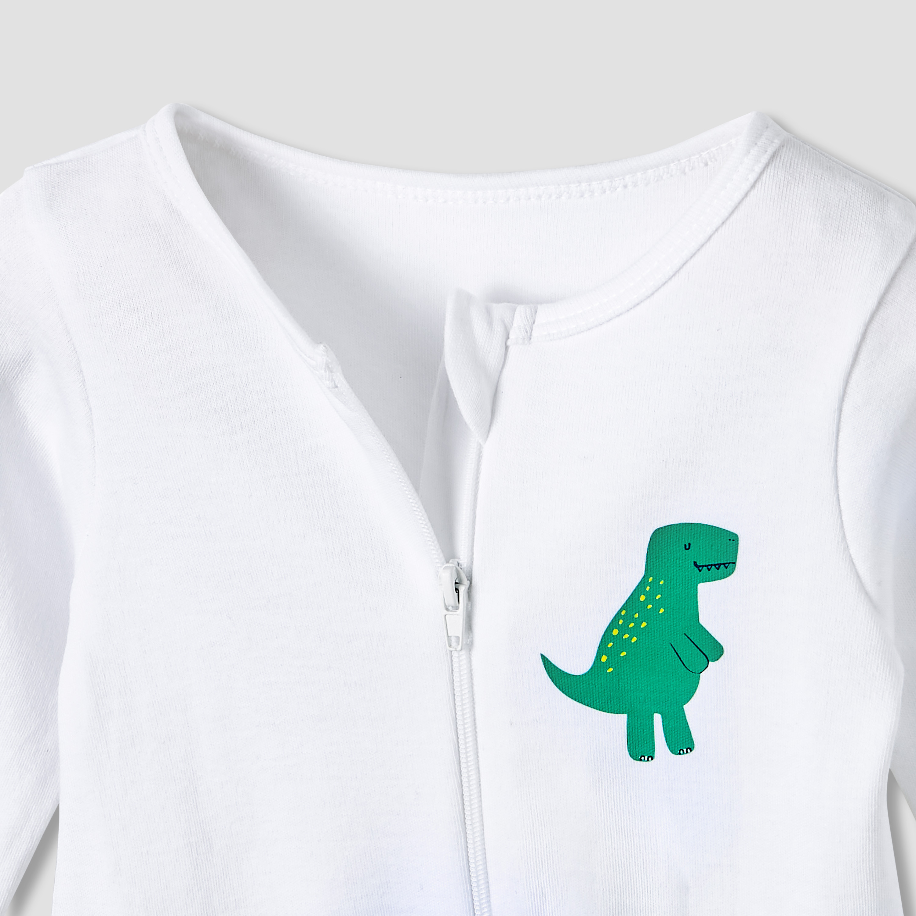 Juniors Crew Neck Sleepsuit with Print - Cotton - Long Sleeves - Set of 3-baby-girls-clothing-nightwear-sleepsuits-image-5