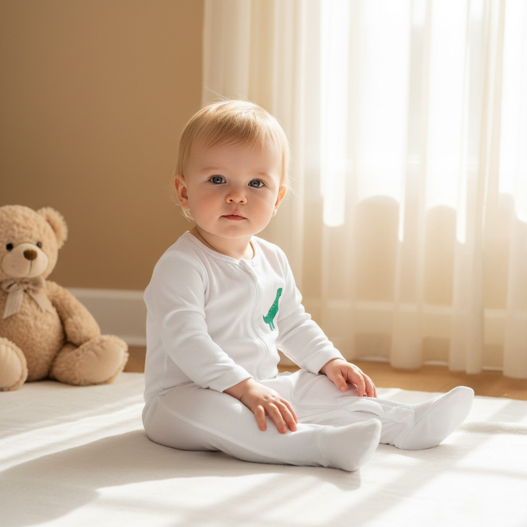 Juniors Crew Neck Sleepsuit with Print - Cotton - Long Sleeves - Set of 3-baby-girls-clothing-nightwear-sleepsuits-image-6