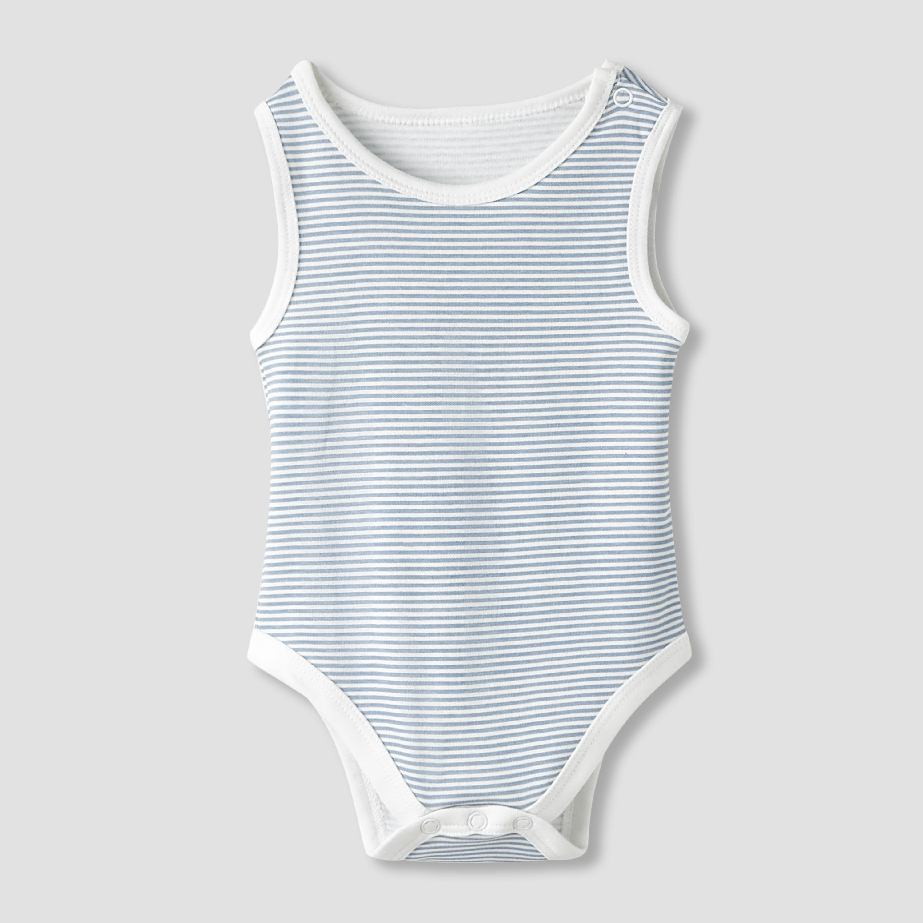 Juniors Round Neck Bodysuit with Snap Button Closure - Cotton - Sleeveless  - Set of 5-baby-boys-clothing-multipacks-image-5