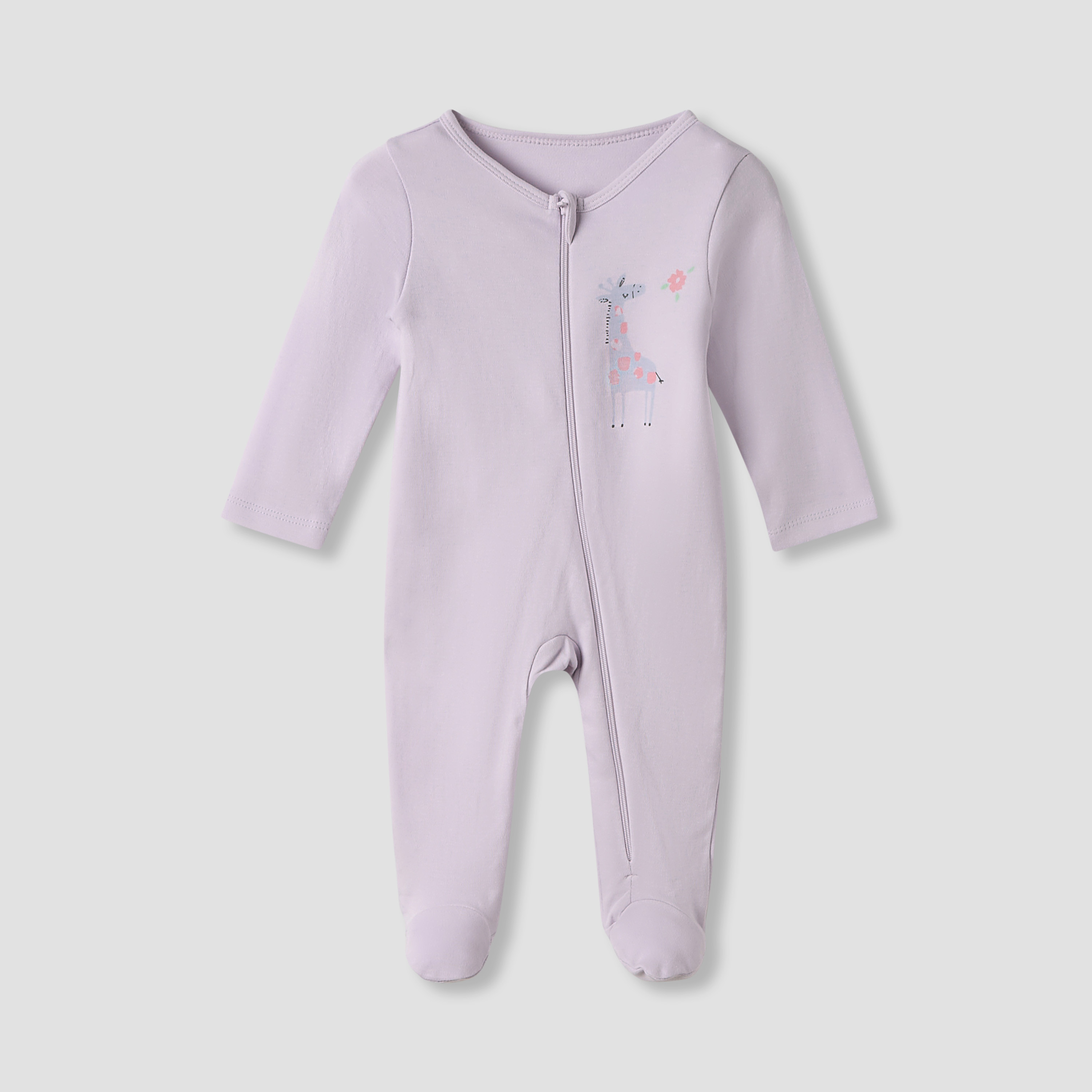 Juniors Crew Neck Sleepsuit with Animal Print - Cotton - Long Sleeves - Set of 3-baby-boys-clothing-nightwear-sleepsuits-image-4