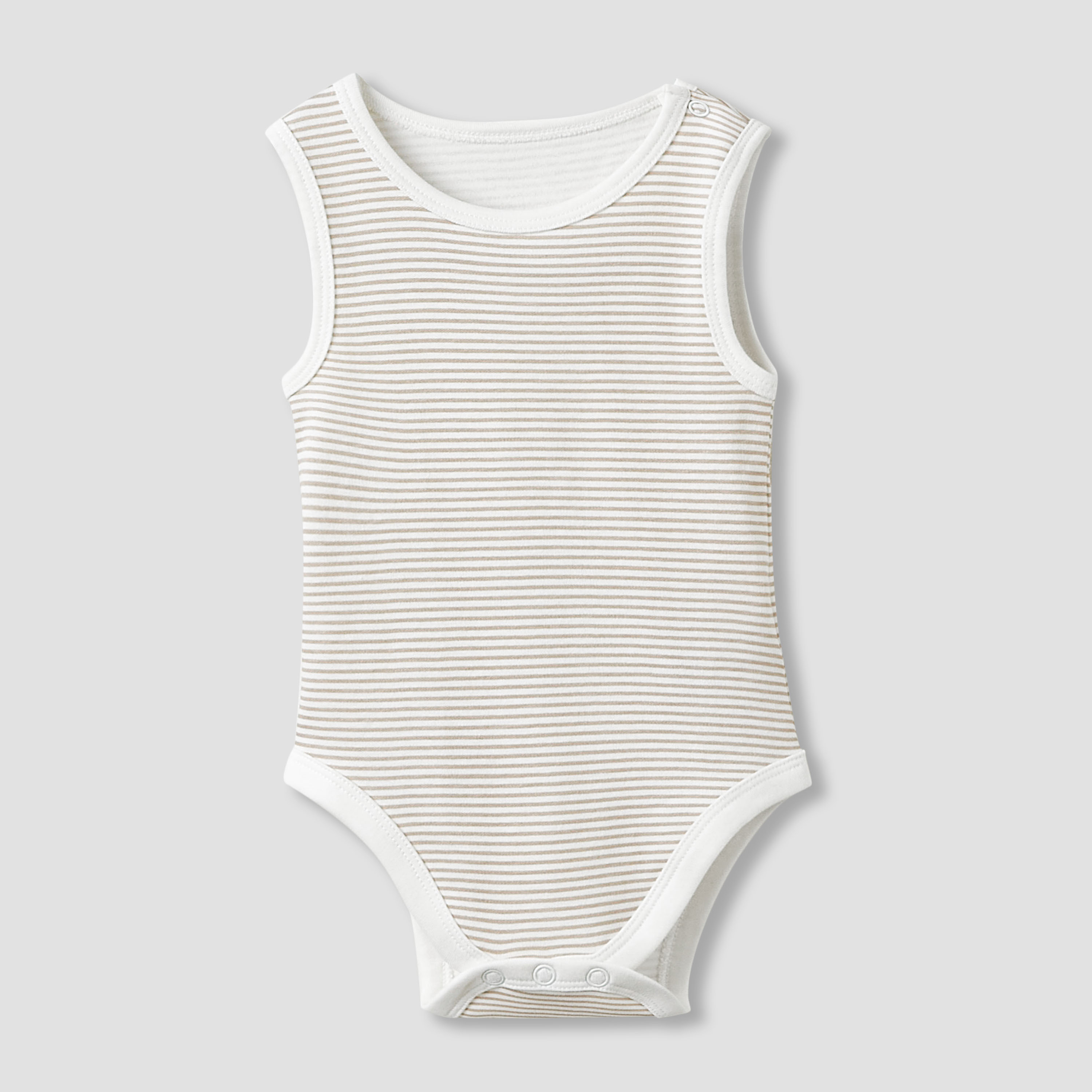 Juniors Round Neck Bodysuit with Snap Button Closure - Cotton - Sleeveless  - Set of 5-baby-boys-clothing-multipacks-image-3