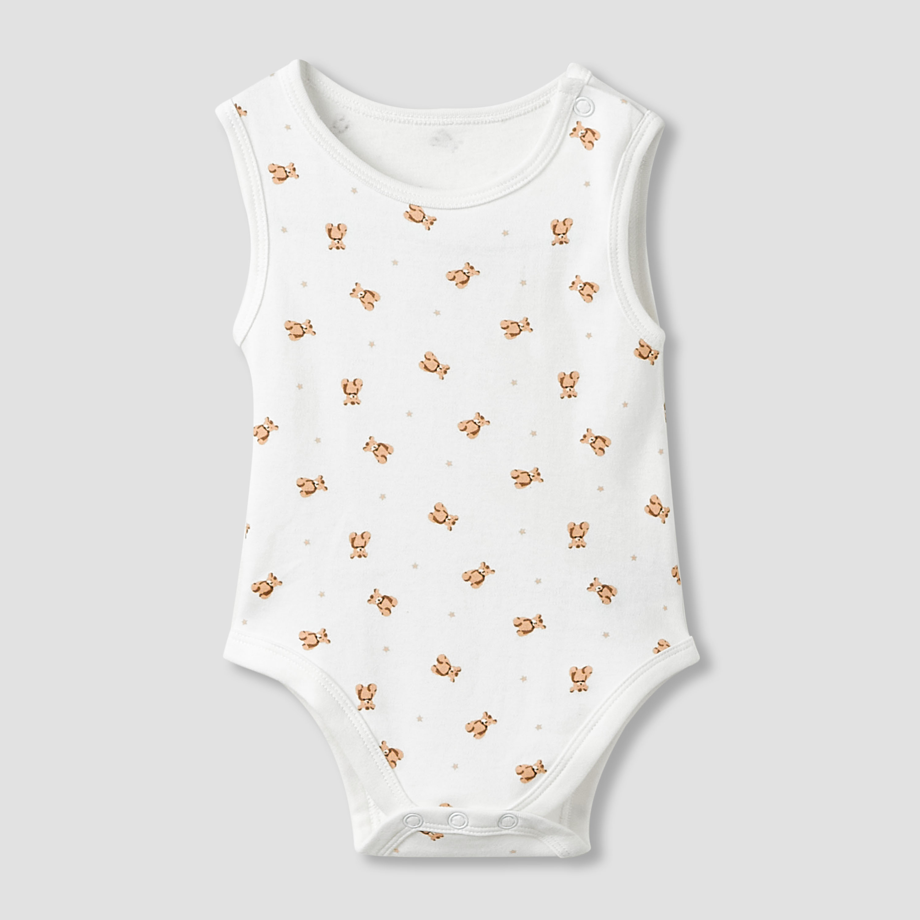 Juniors Round Neck Bodysuit with Snap Button Closure - Cotton - Sleeveless  - Set of 5-baby-boys-clothing-multipacks-image-4
