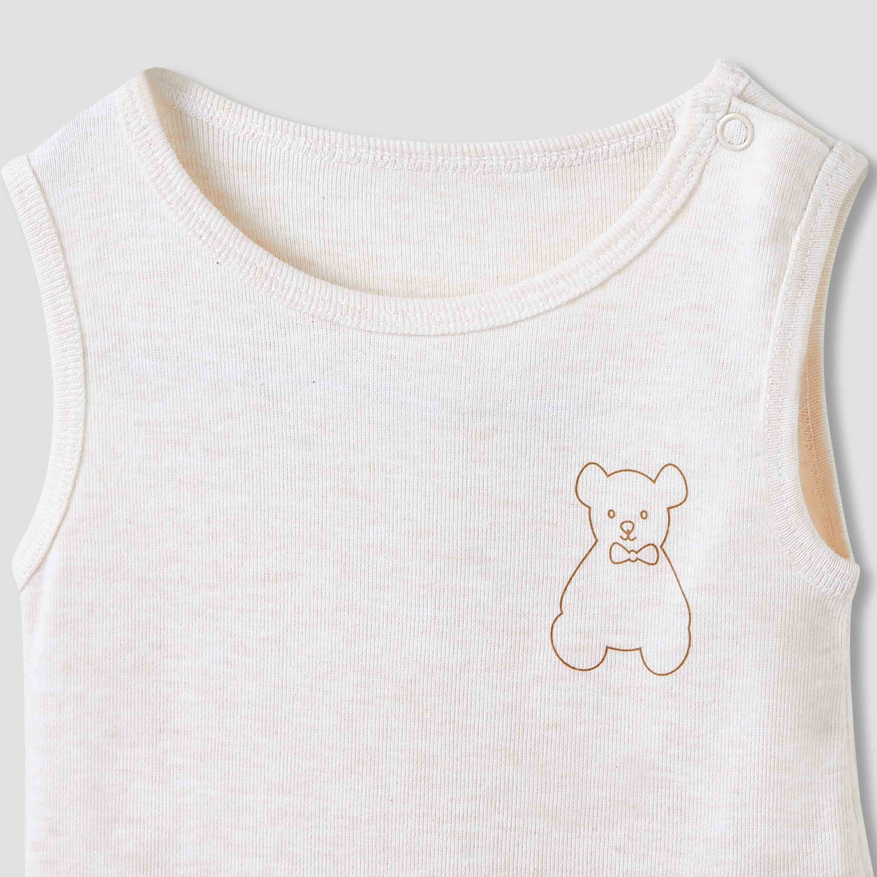 Juniors Round Neck Bodysuit with Snap Button Closure - Cotton - Sleeveless  - Set of 5-baby-boys-clothing-multipacks-image-7