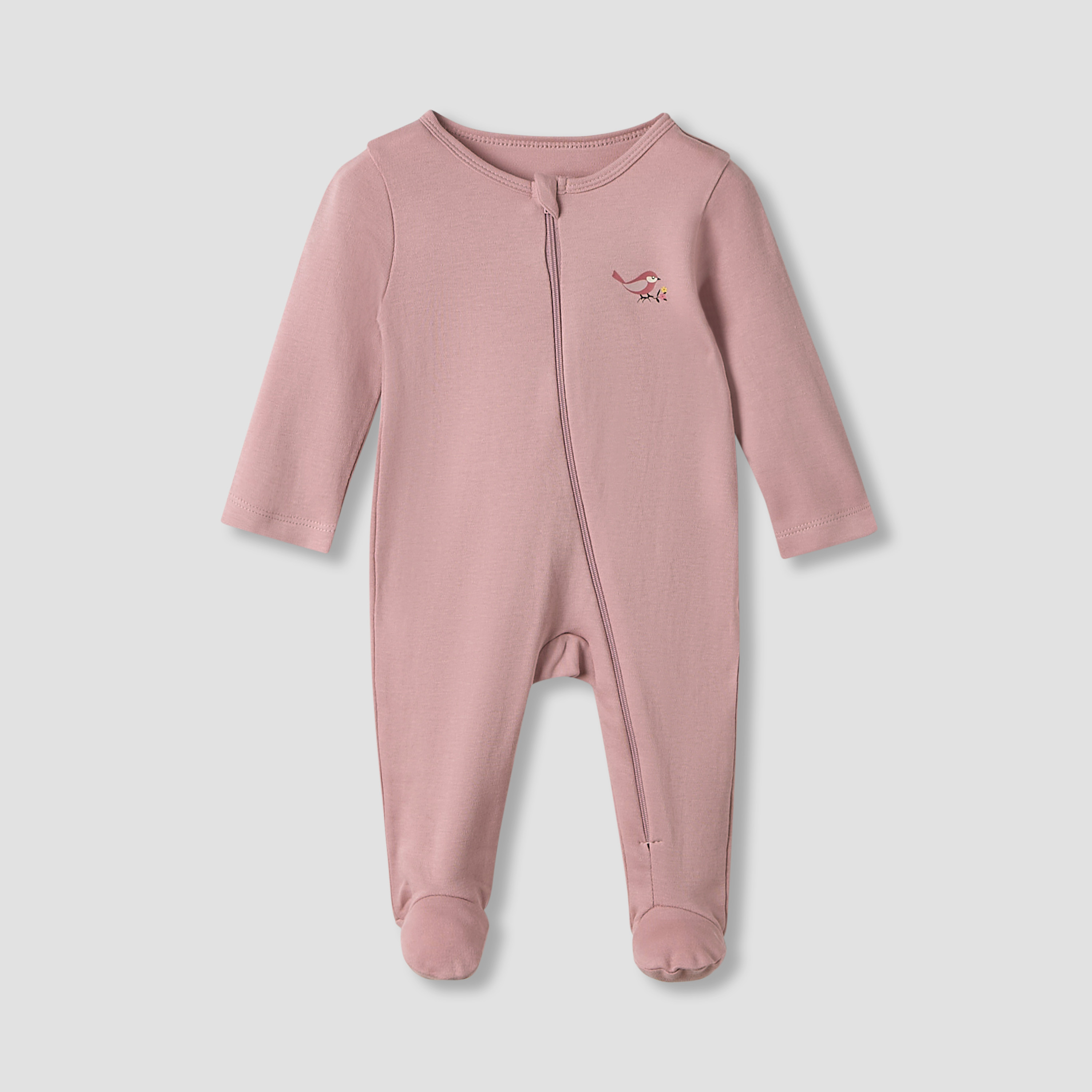 بدلة نوم قطن برقبة ضيقة وأكمام طويلة وطبعات من جونيورز - مجموعة من 5 قطع-baby-girls-clothing-nightwear-sleepsuits-image-2