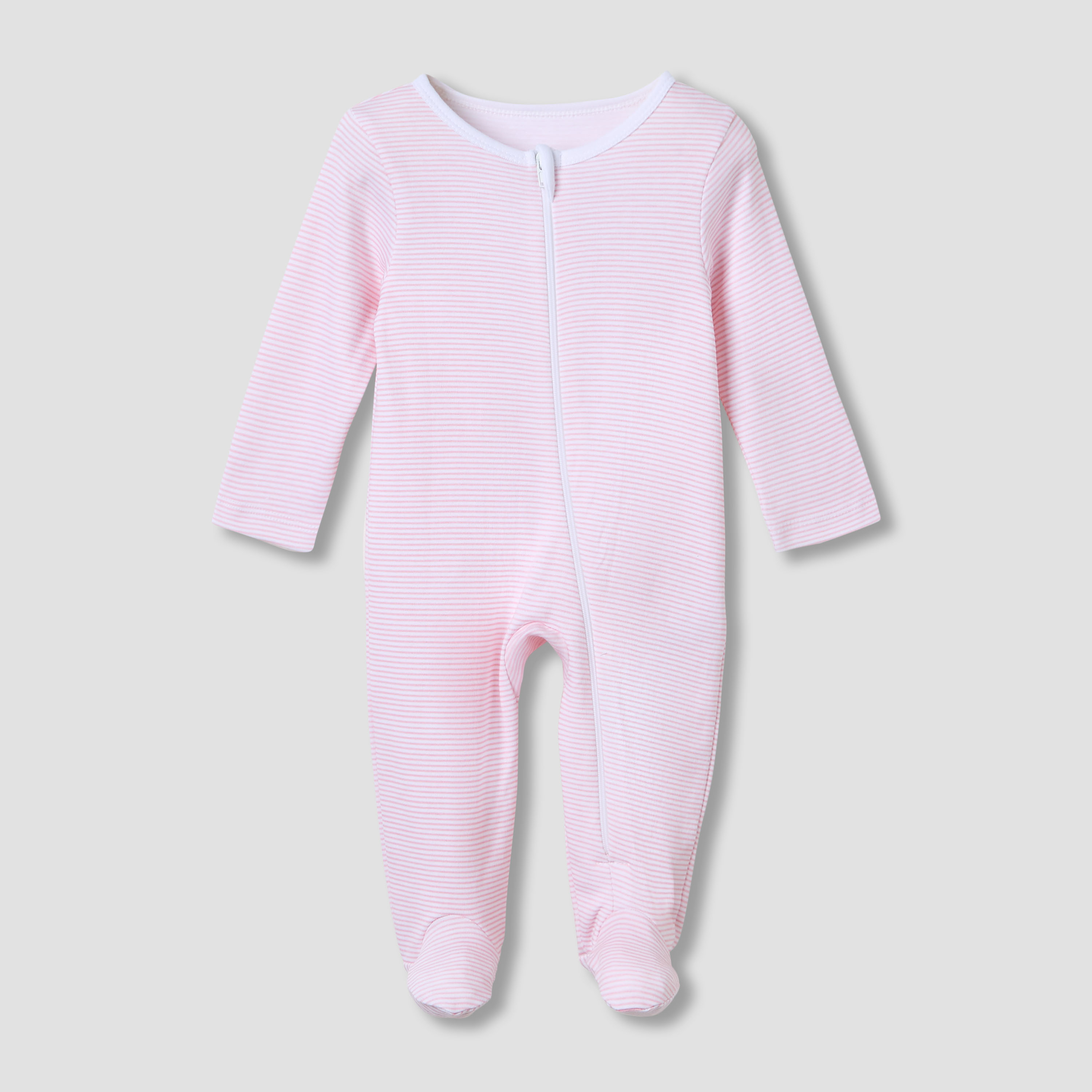 Juniors Cotton Round Neck Long Sleeves Sleepsuit with Floral Print, Set of 5-baby-girls-clothing-nightwear-sleepsuits-image-6