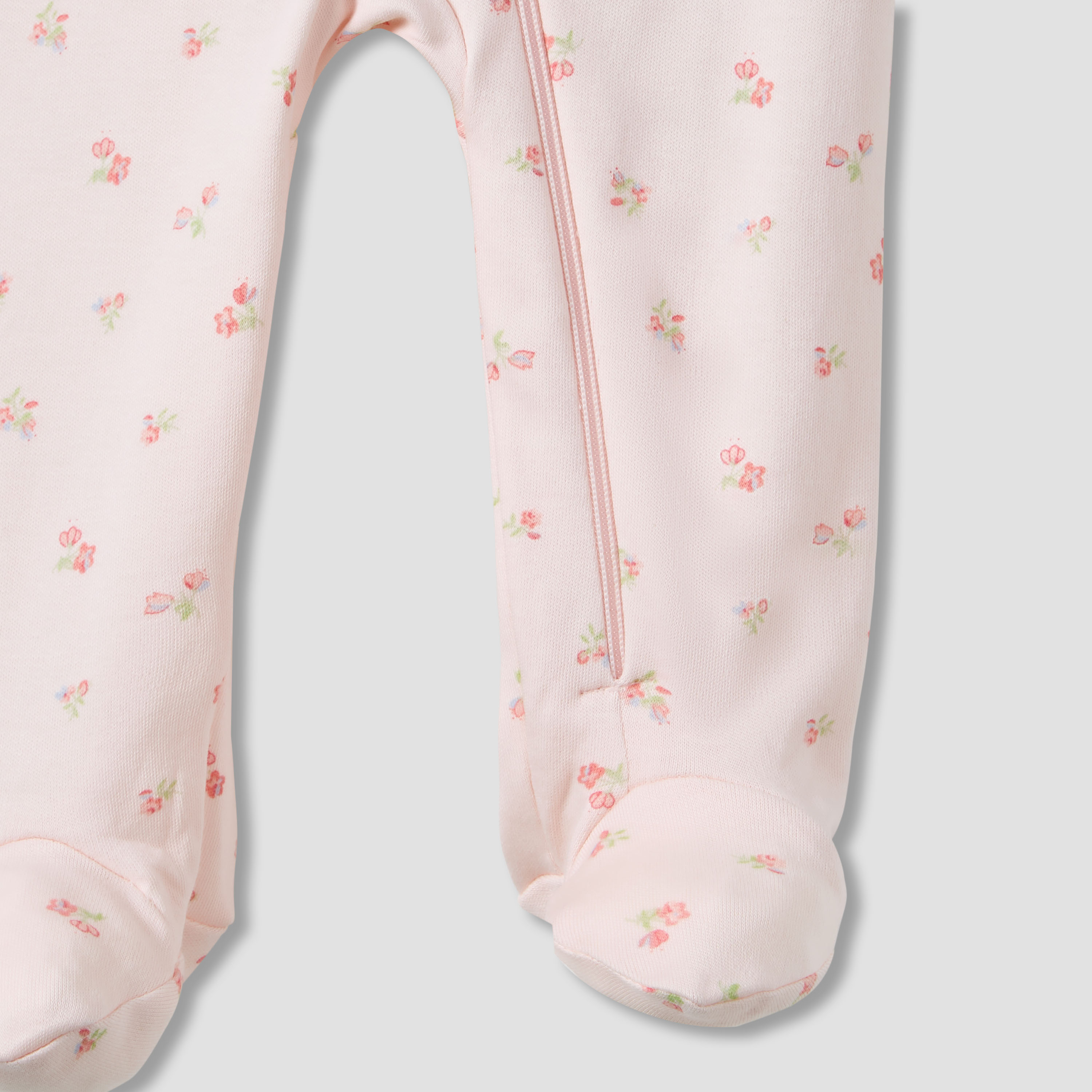 Juniors Cotton Round Neck Long Sleeves Sleepsuit with Floral Print, Set of 5-baby-girls-clothing-nightwear-sleepsuits-image-8