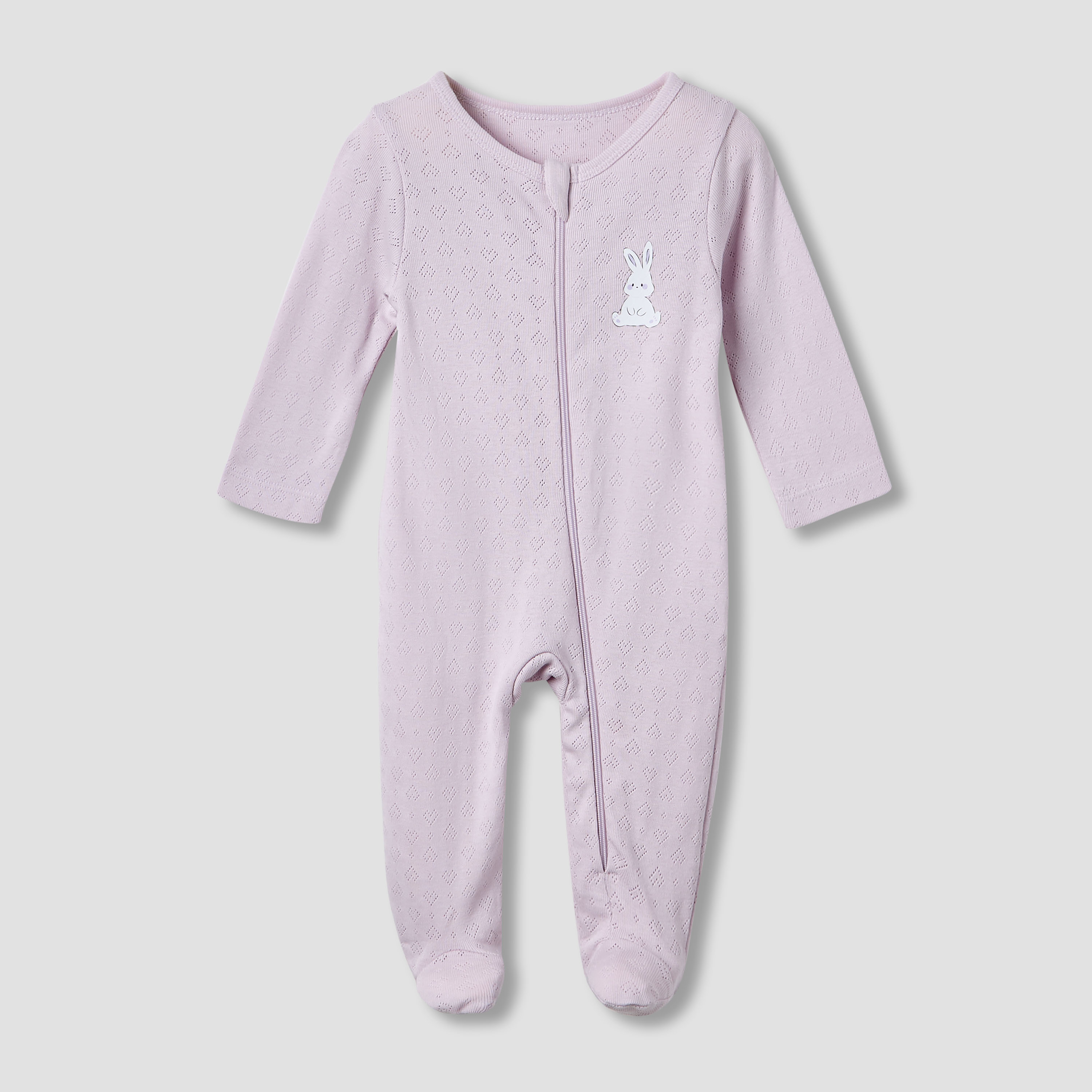 Juniors Cotton Round Neck Long Sleeves Sleepsuit with Fun Print, Set of 5-baby-girls-clothing-nightwear-sleepsuits-image-2