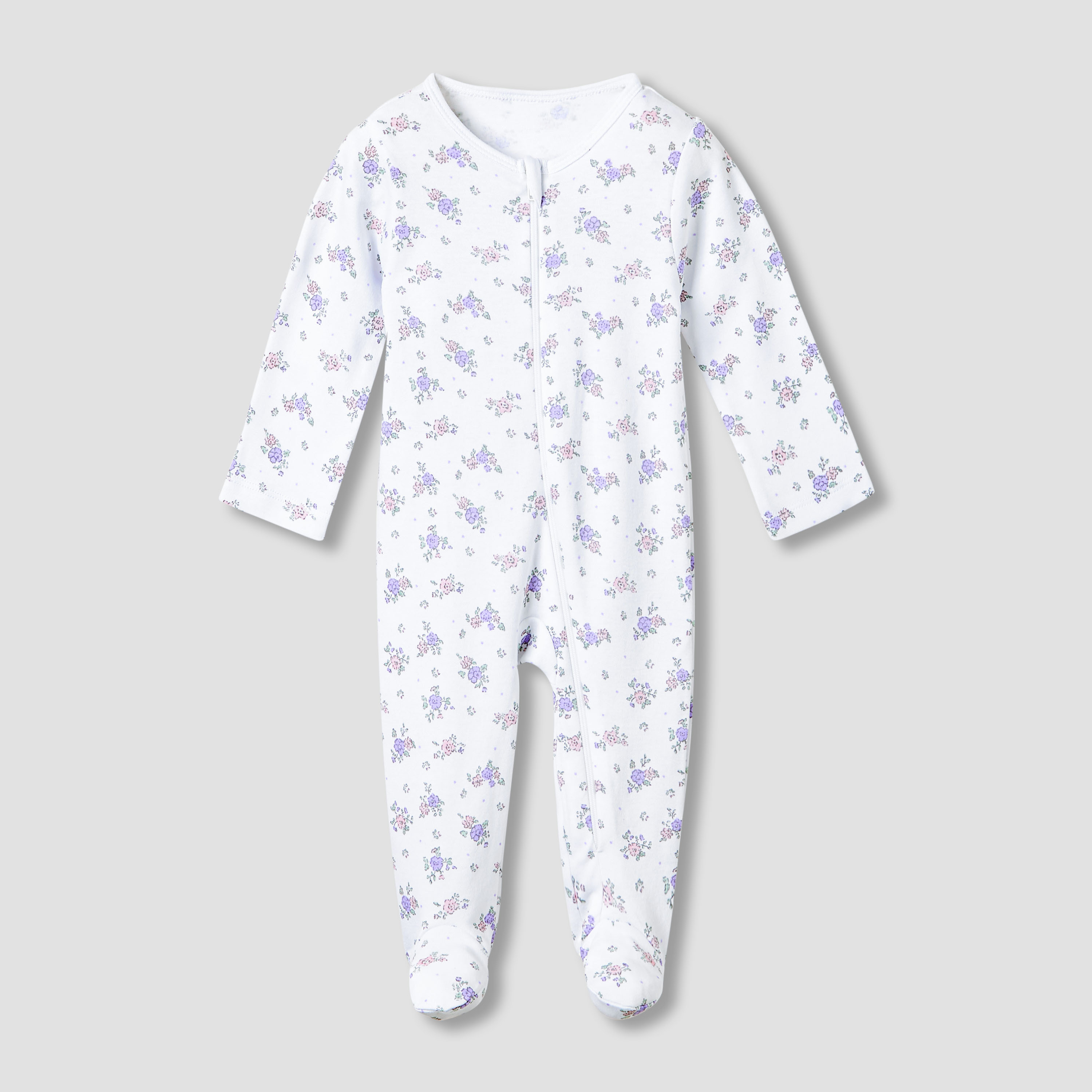 Juniors Cotton Round Neck Long Sleeves Sleepsuit with Fun Print, Set of 5-baby-girls-clothing-nightwear-sleepsuits-image-4