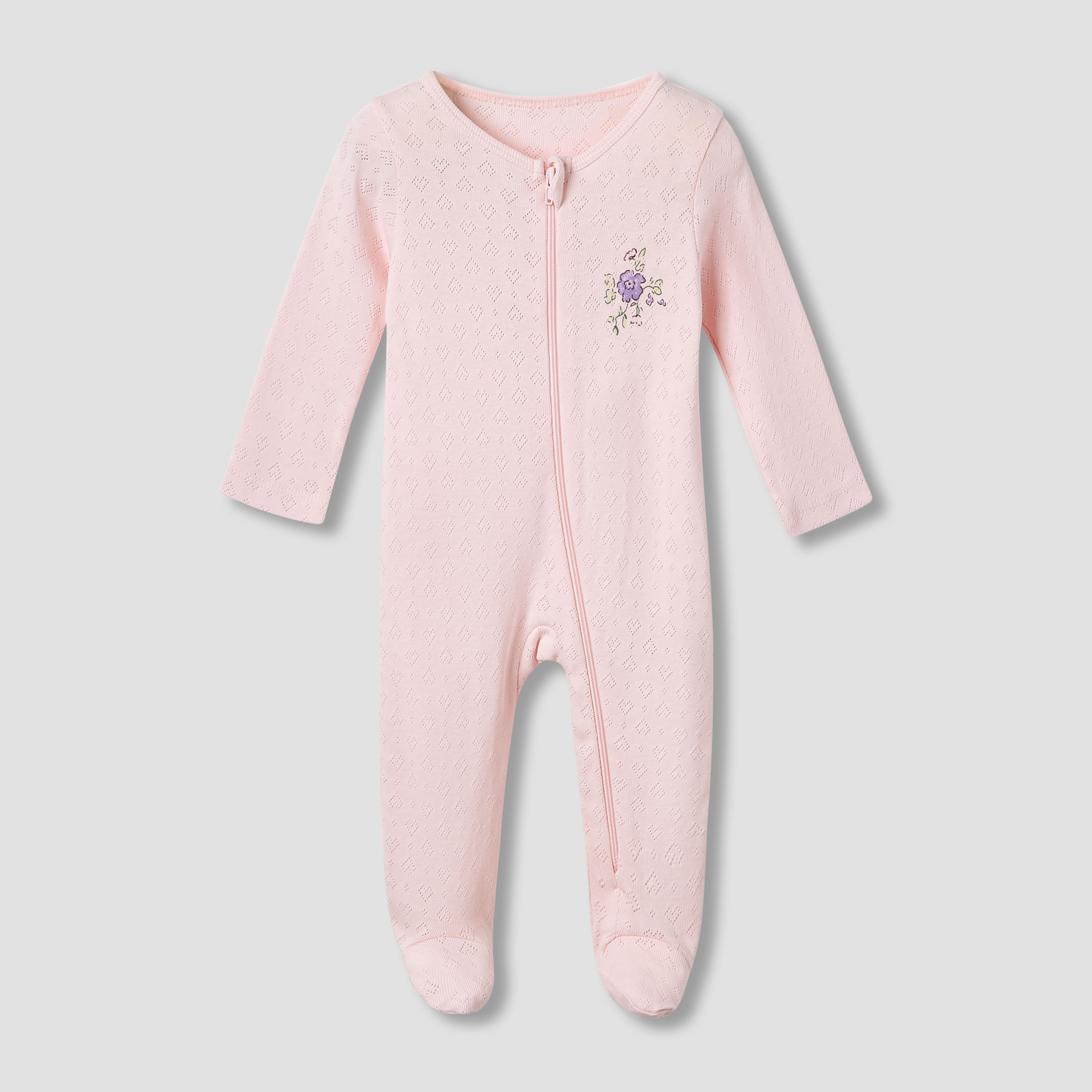 Juniors Cotton Round Neck Long Sleeves Sleepsuit with Fun Print, Set of 5-baby-girls-clothing-nightwear-sleepsuits-image-6