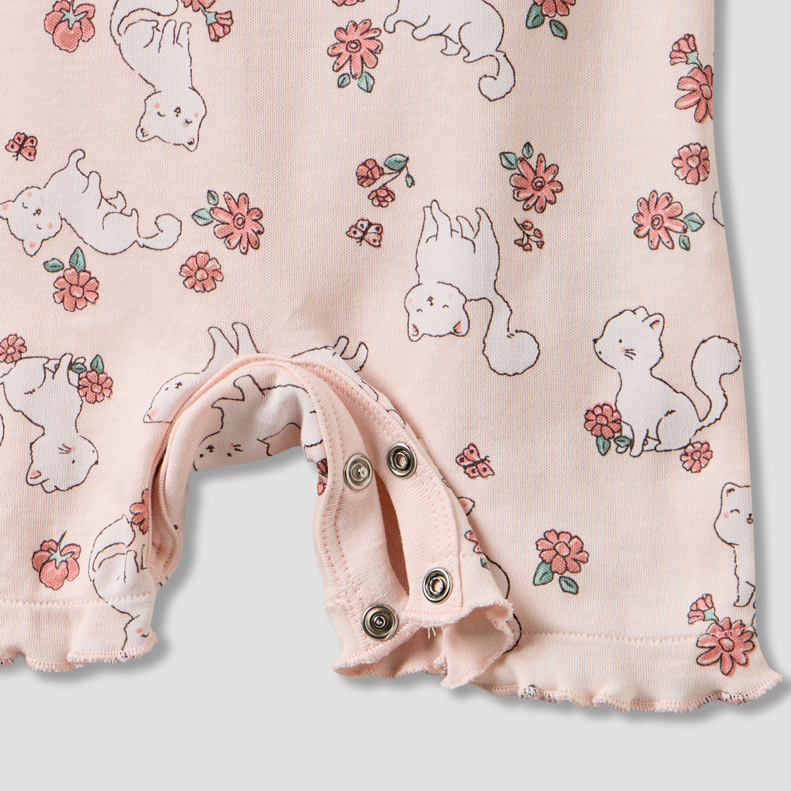 Juniors Crew Neck Romper with Print - Cotton - Short Sleeves - Set of 3-baby-girls-clothing-rompers-image-7