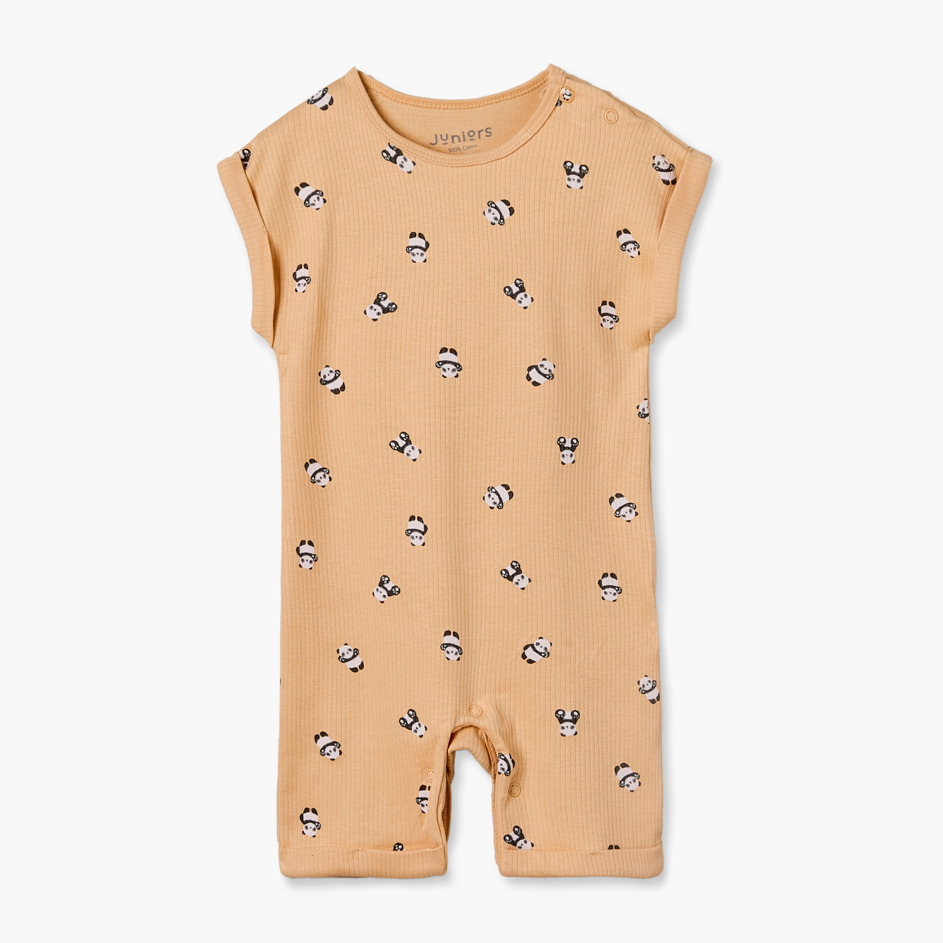 Pack of 3 Juniors Crew Neck Short Sleeves Romper with Assorted Print-baby-boys-clothing-rompers-image-3