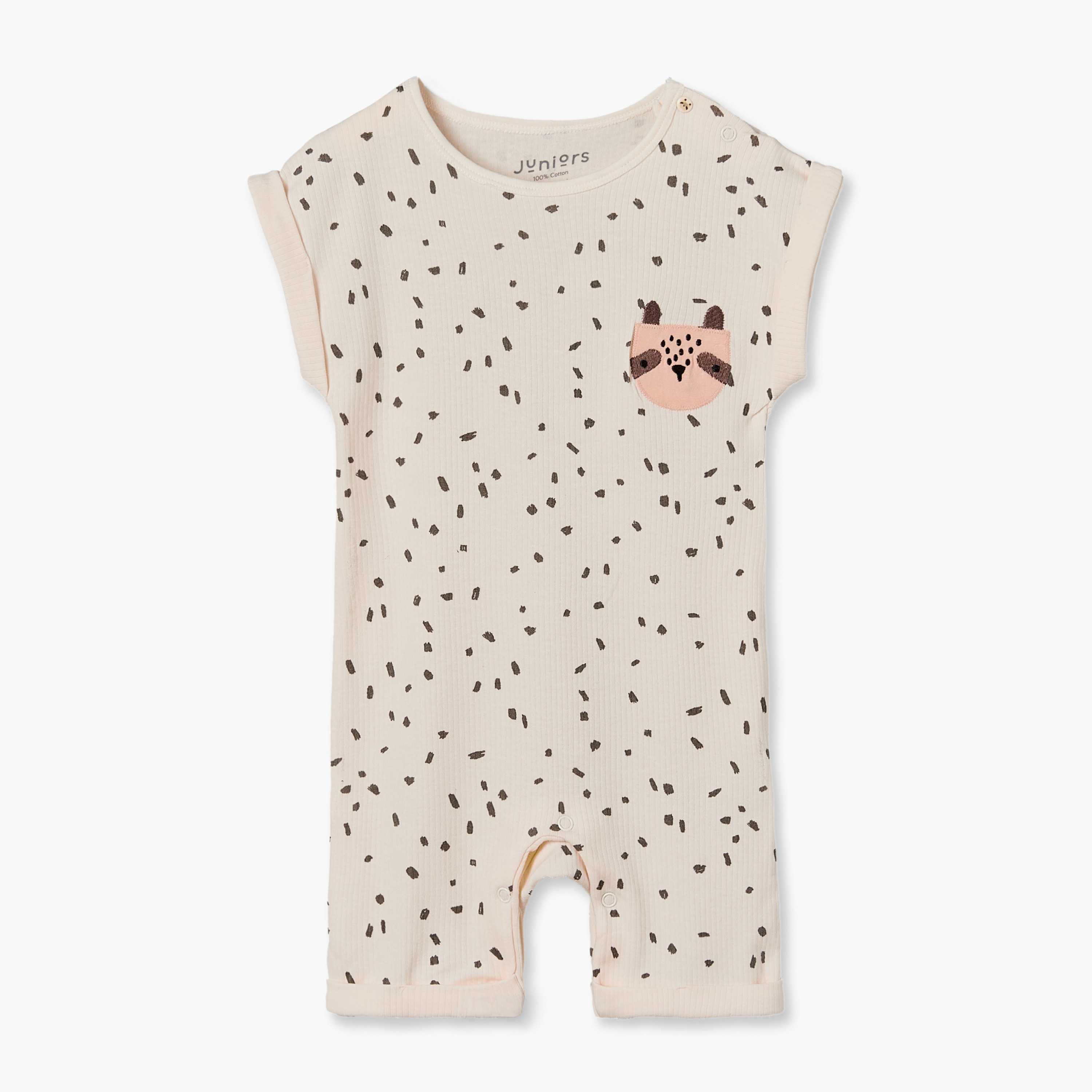 Pack of 3 Juniors Crew Neck Short Sleeves Romper with Assorted Print-baby-boys-clothing-rompers-image-4