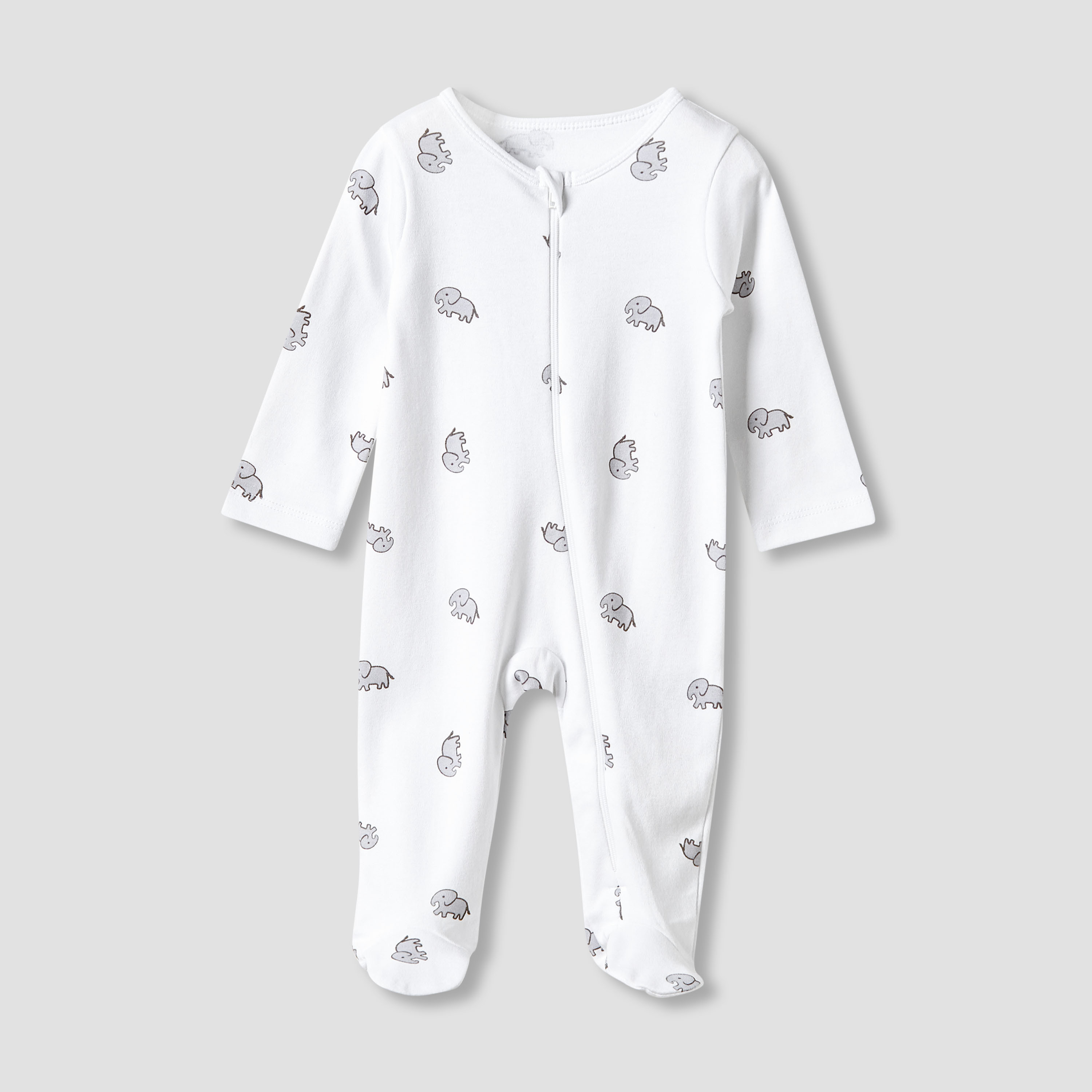 Juniors Round Neck Sleepsuit with Closed Feet - Cotton - Long Sleeves - Set of 5-baby-girls-clothing-nightwear-sleepsuits-image-4