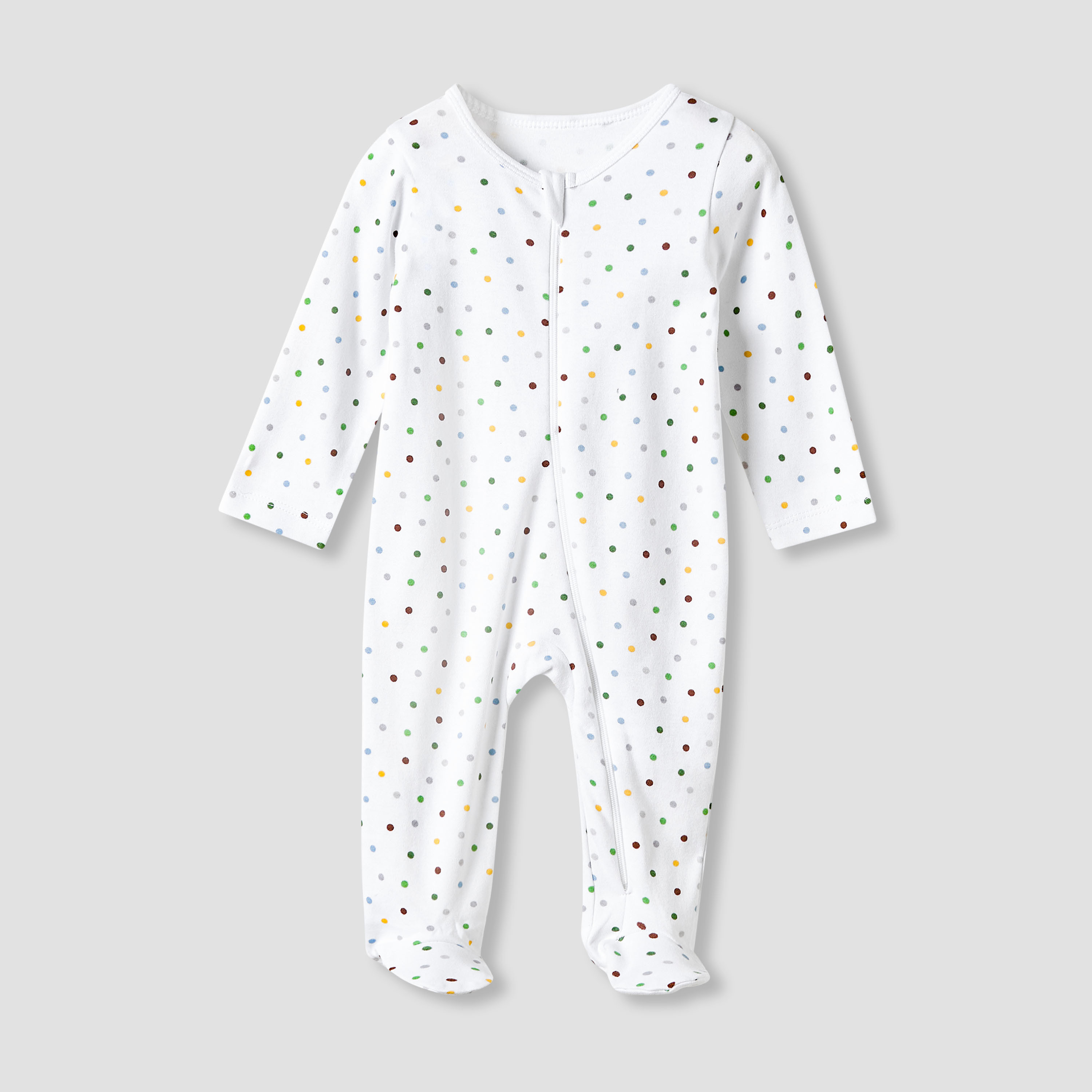 Juniors Round Neck Sleepsuit with Closed Feet - Cotton - Long Sleeves - Set of 5-baby-girls-clothing-nightwear-sleepsuits-image-5