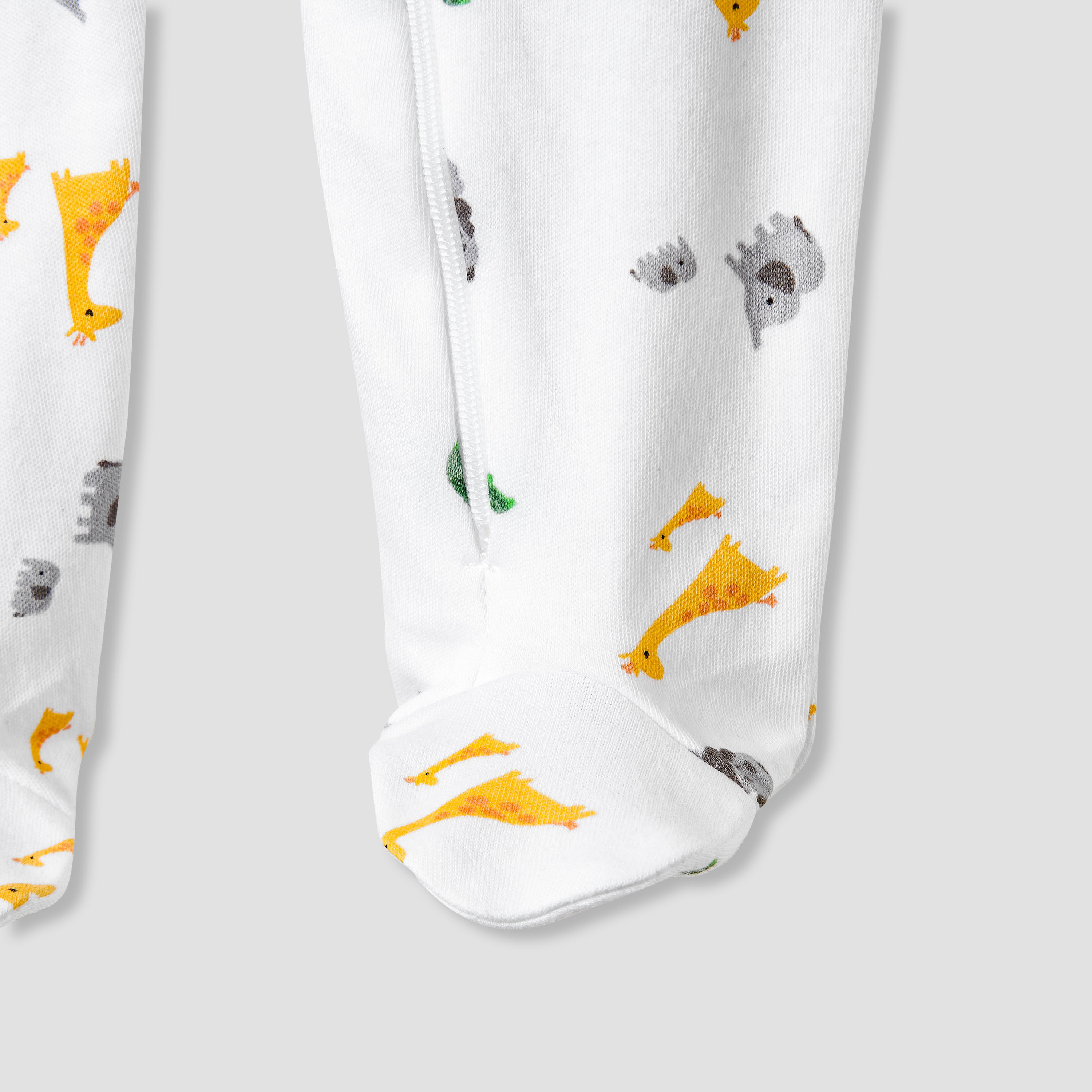 Juniors Round Neck Sleepsuit with Closed Feet - Cotton - Long Sleeves - Set of 5-baby-girls-clothing-nightwear-sleepsuits-image-8