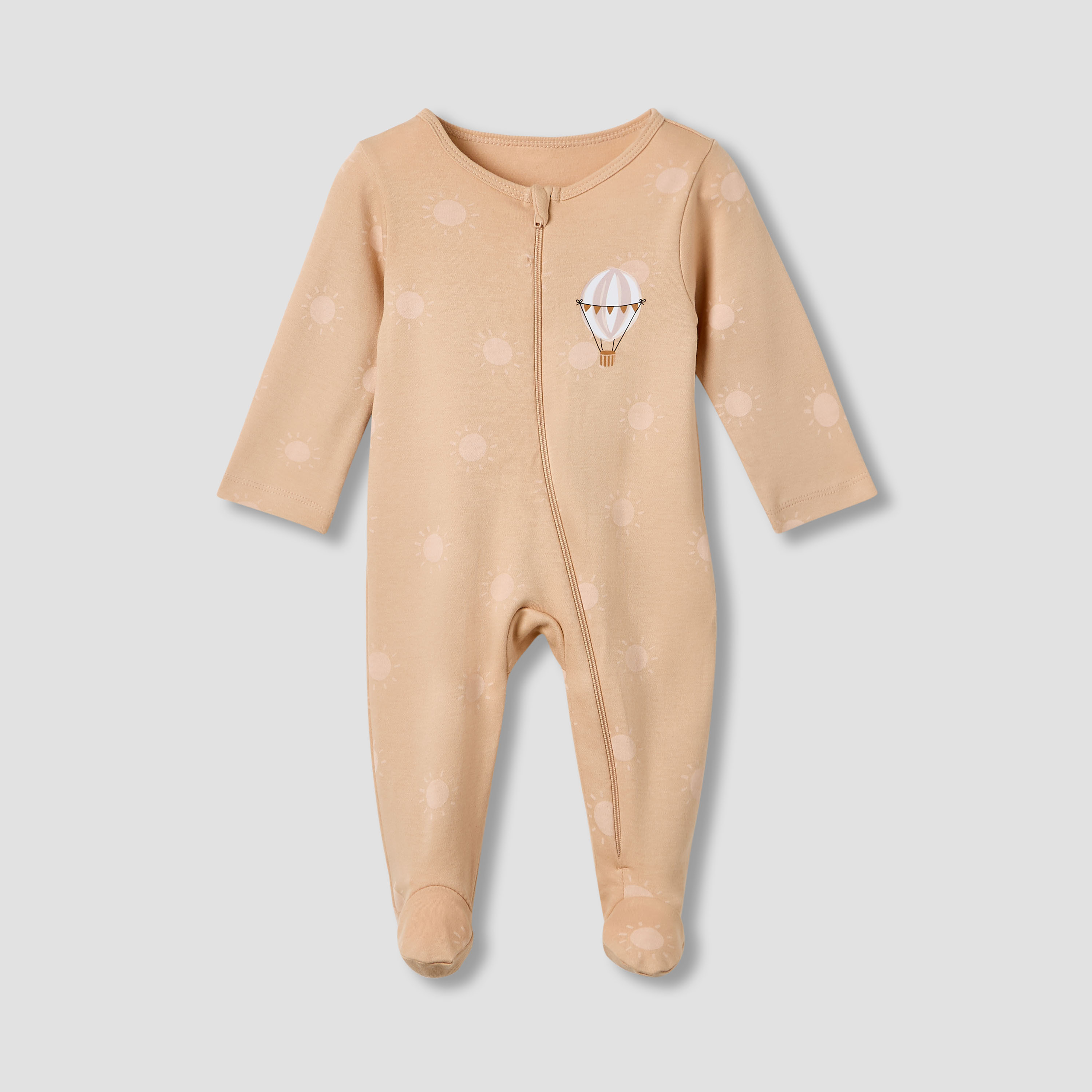Juniors Cotton Round Neck Long Sleeves Sleepsuit with Fun Print, Set of 5-baby-boys-clothing-nightwear-sleepsuits-image-4