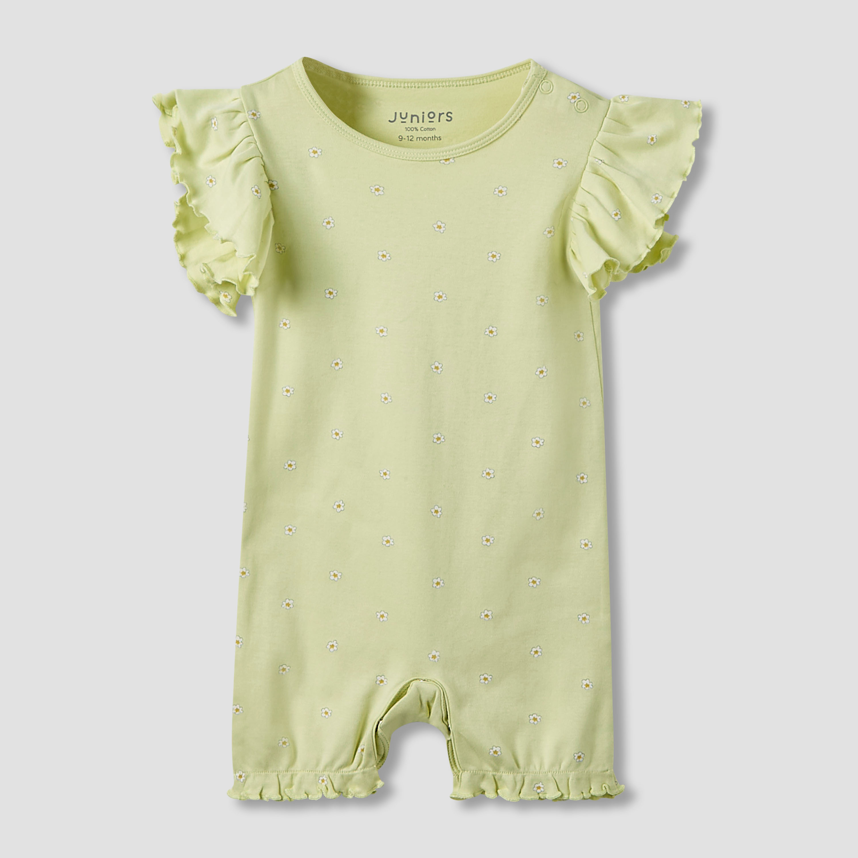 Juniors Crew Neck Romper with Print - Cotton - Short Sleeves - Set of 3-baby-girls-clothing-rompers-image-3