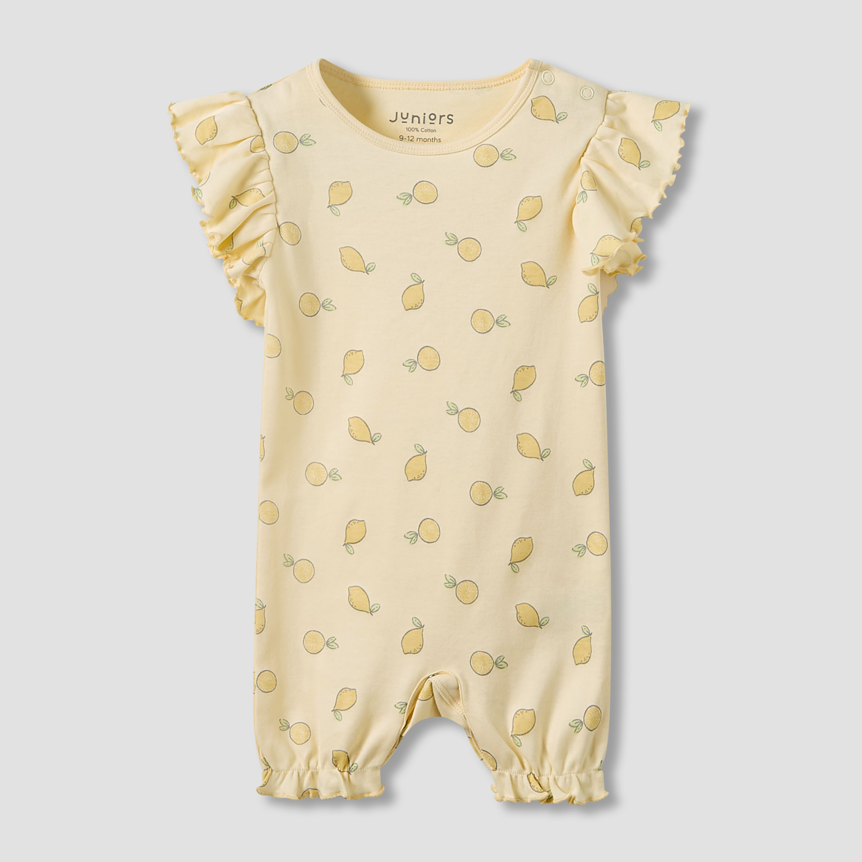 Juniors Crew Neck Romper with Print - Cotton - Short Sleeves - Set of 3-baby-girls-clothing-rompers-image-4